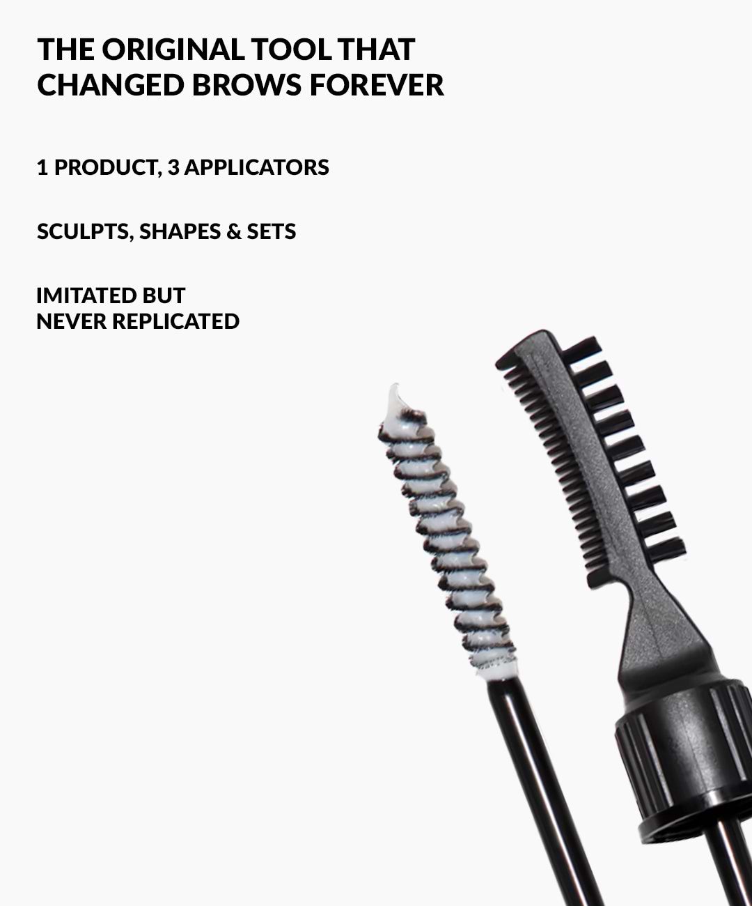 image showing unique benefits of REFY's brow gel, Brow Sculpt