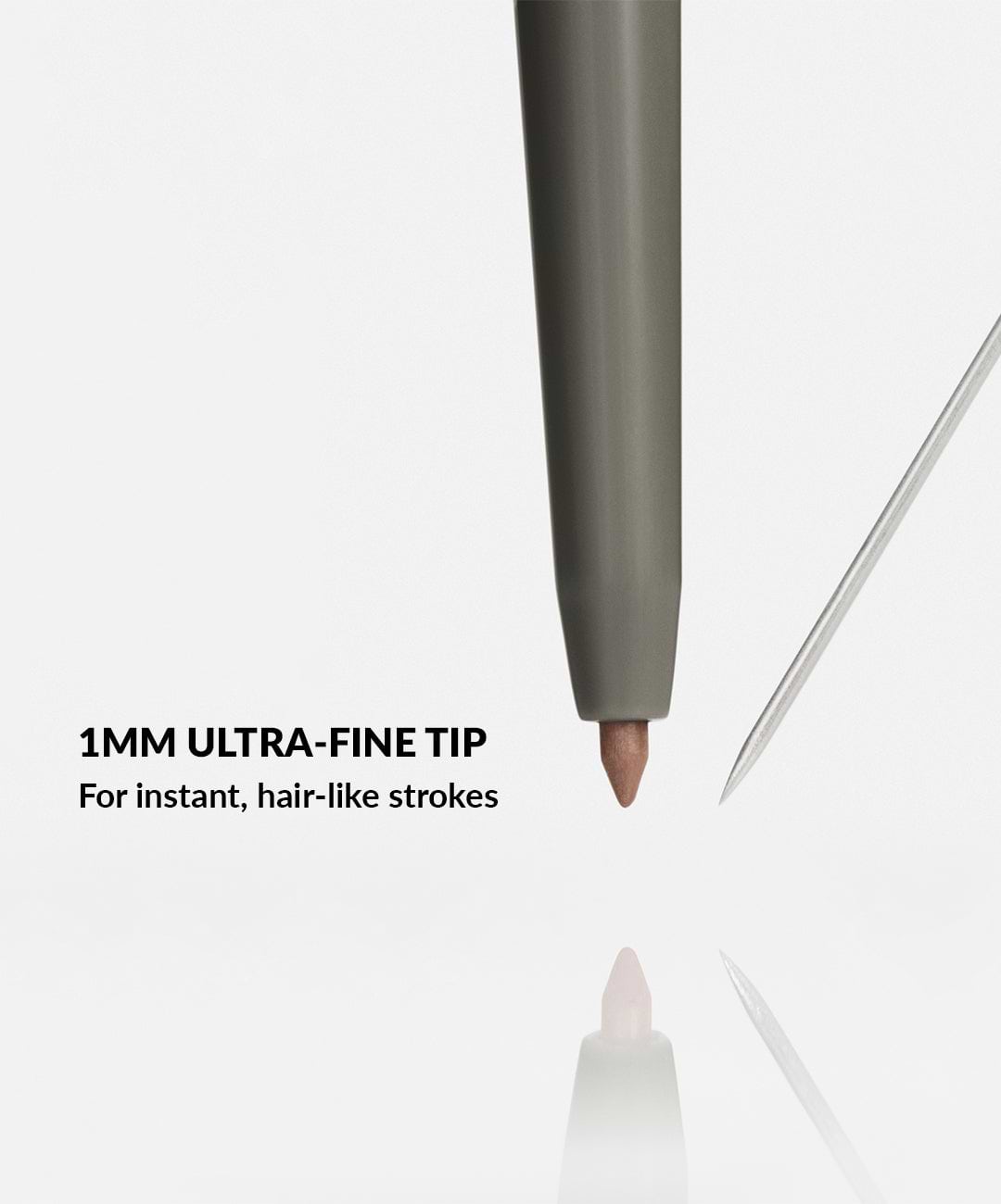 image details the 1mm ultra-fine tip of the Refy brow pencil on a white background