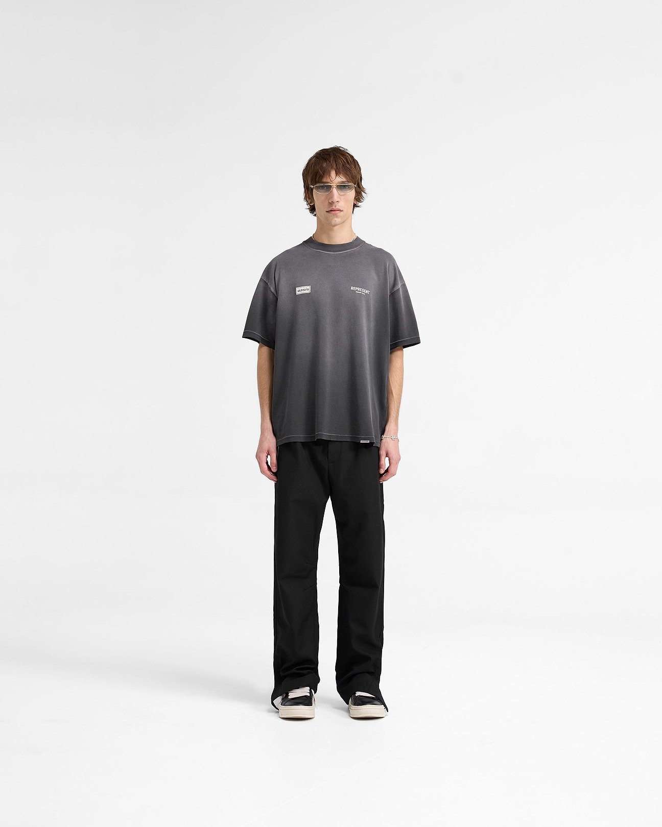  x oasis コラボ Tシャツ ブラック Lサイズ Represent X Oasis Owners Club T-Shirt | Stained Black | REPRESENT