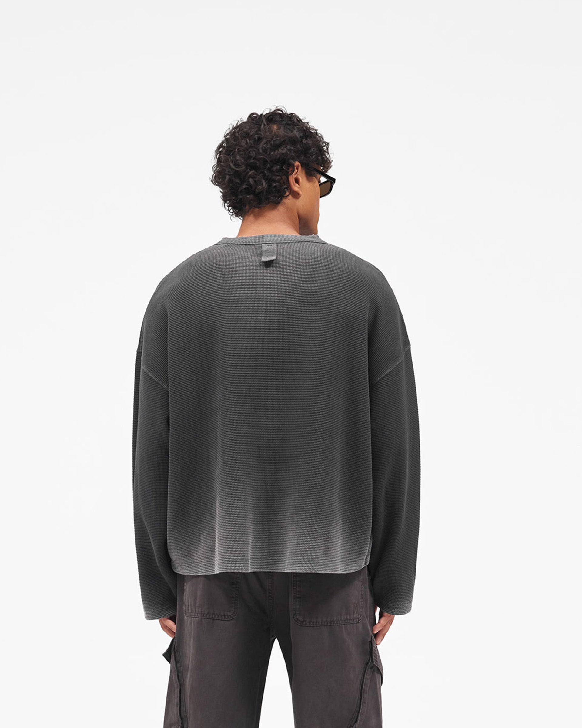 Heavyweight Henley Sweater - Vintage Black