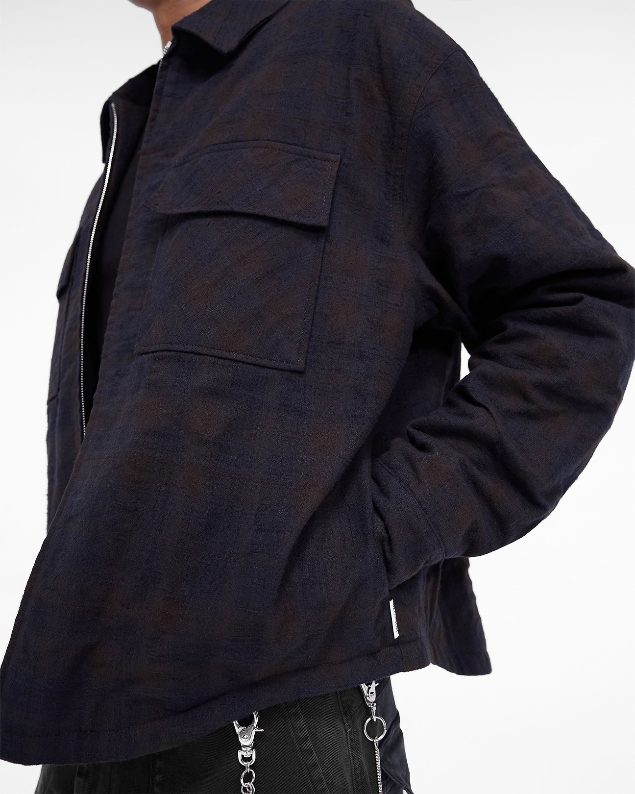 Midnight Navy Zip Overshirt | Jackets & Outwear | REPRESENT