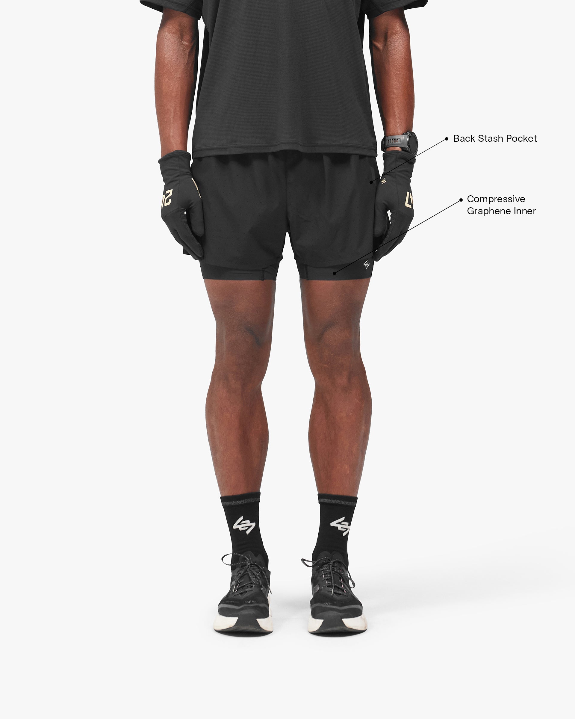 247 Ghost 2-In-1 Short - Jet Black