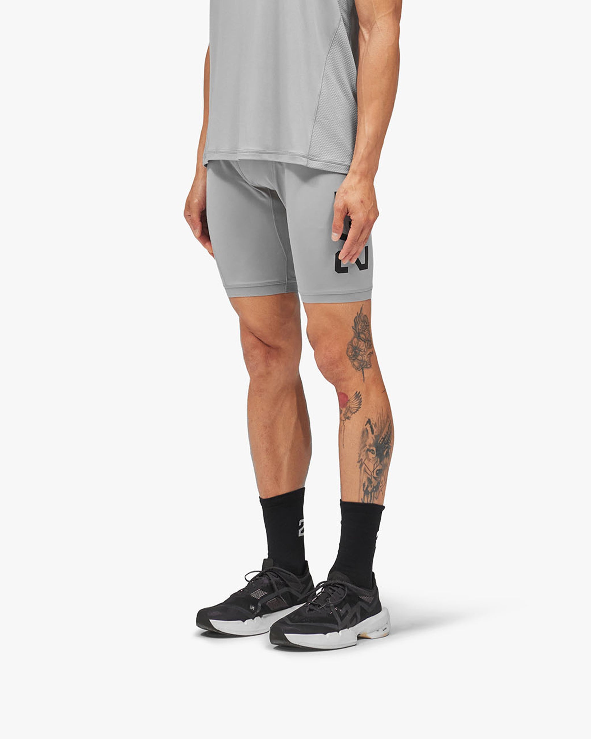 247 Numbers Cargo Half Tight - Ash Grey