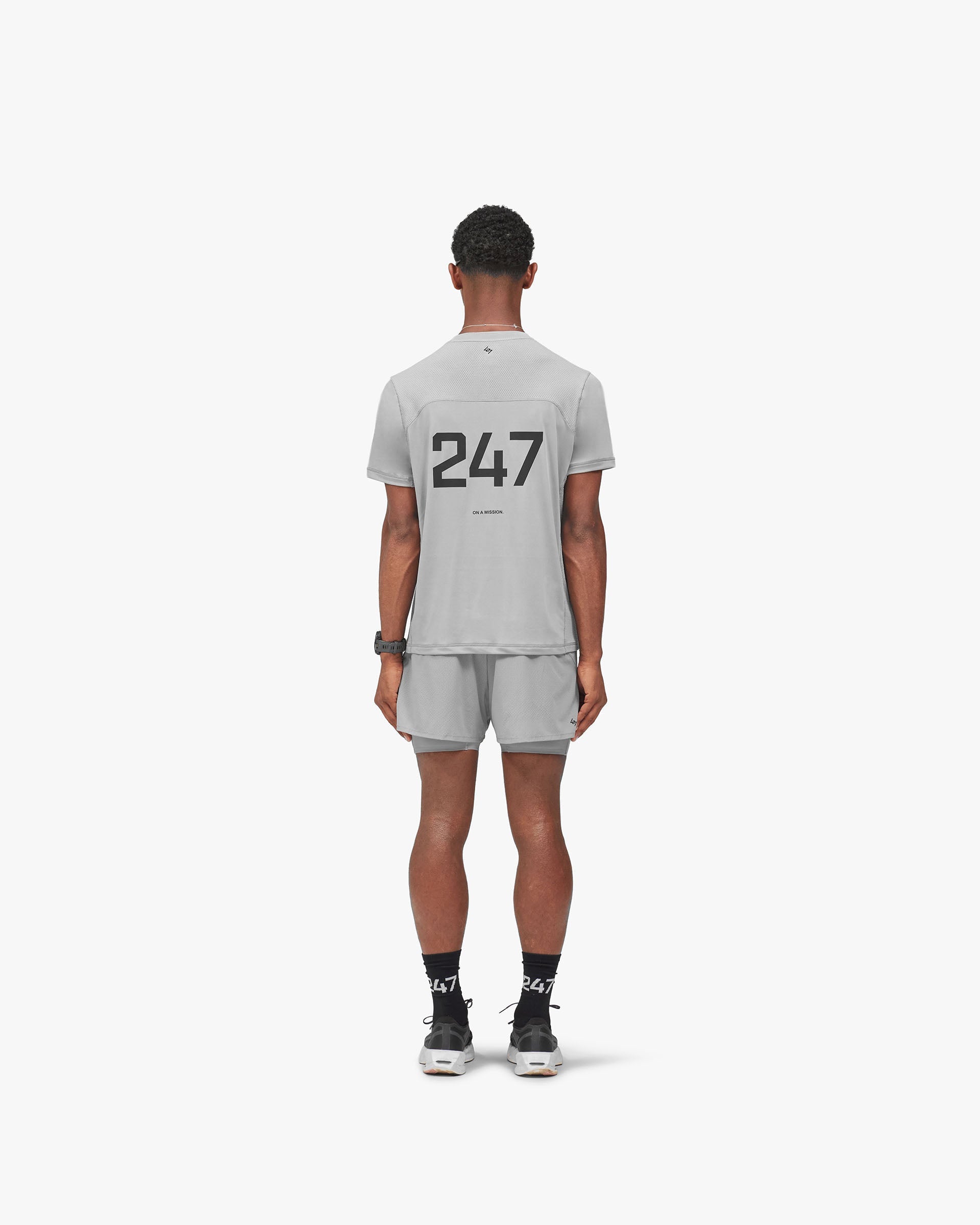 247 Numbers T-Shirt - Ash Grey