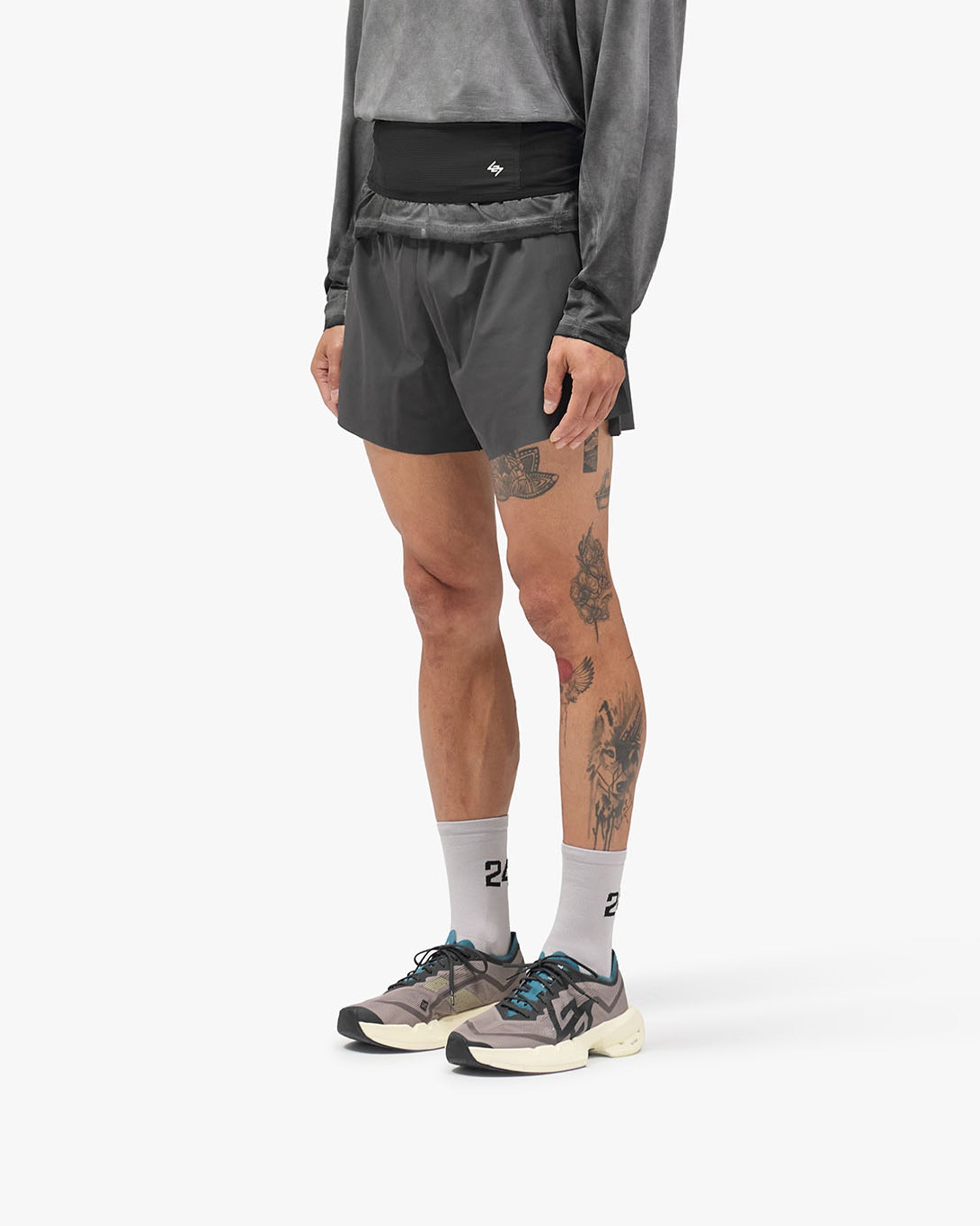 247 Race Short - Washed Grey
