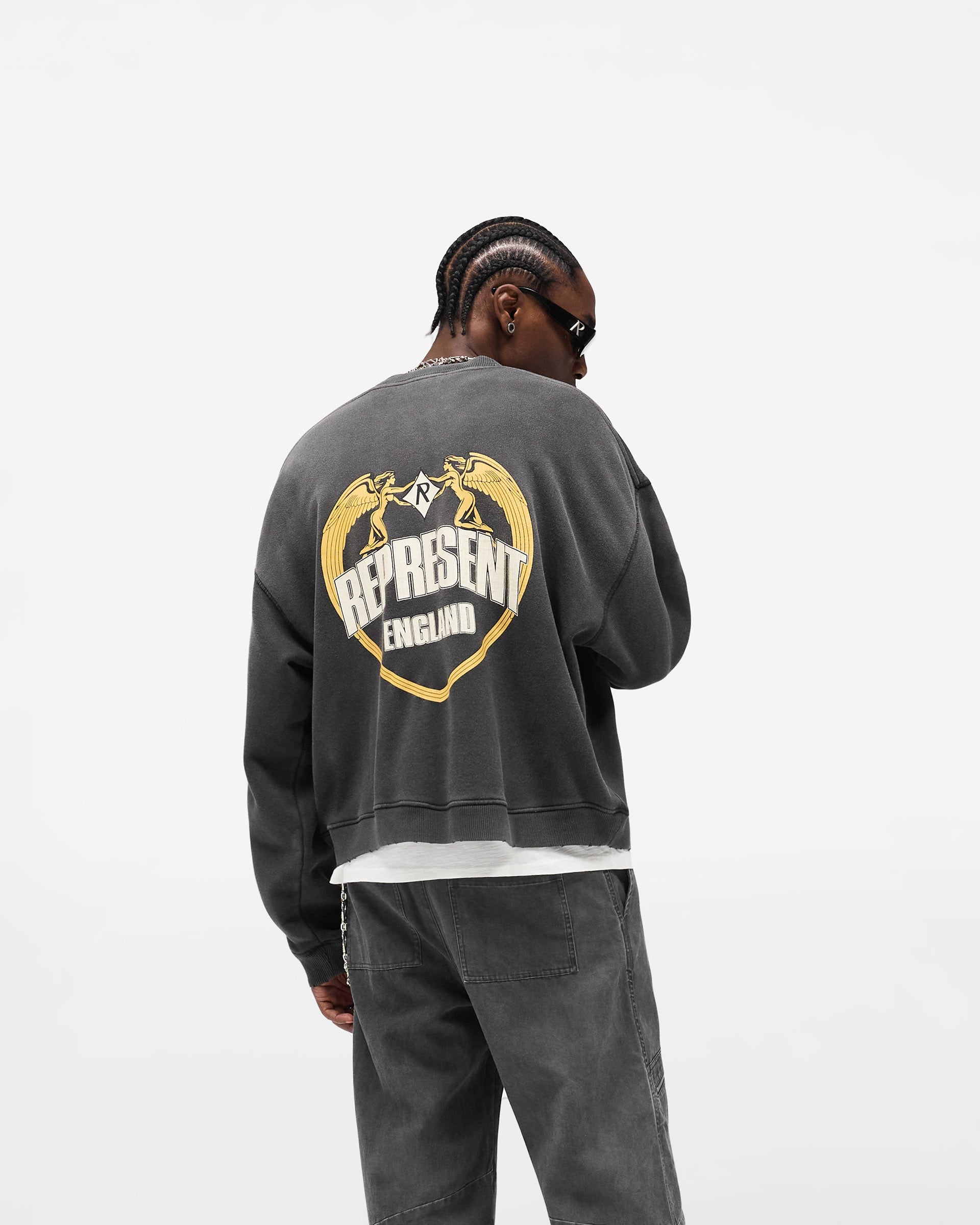 Angel Border Sweater - Stained Black