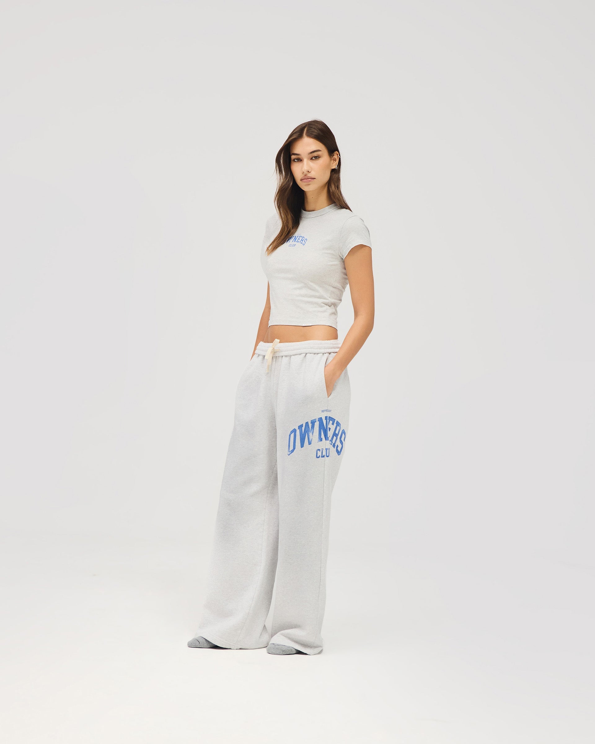 Represent Owners Club Baby Tee - Sprayed Ice Grey Marl