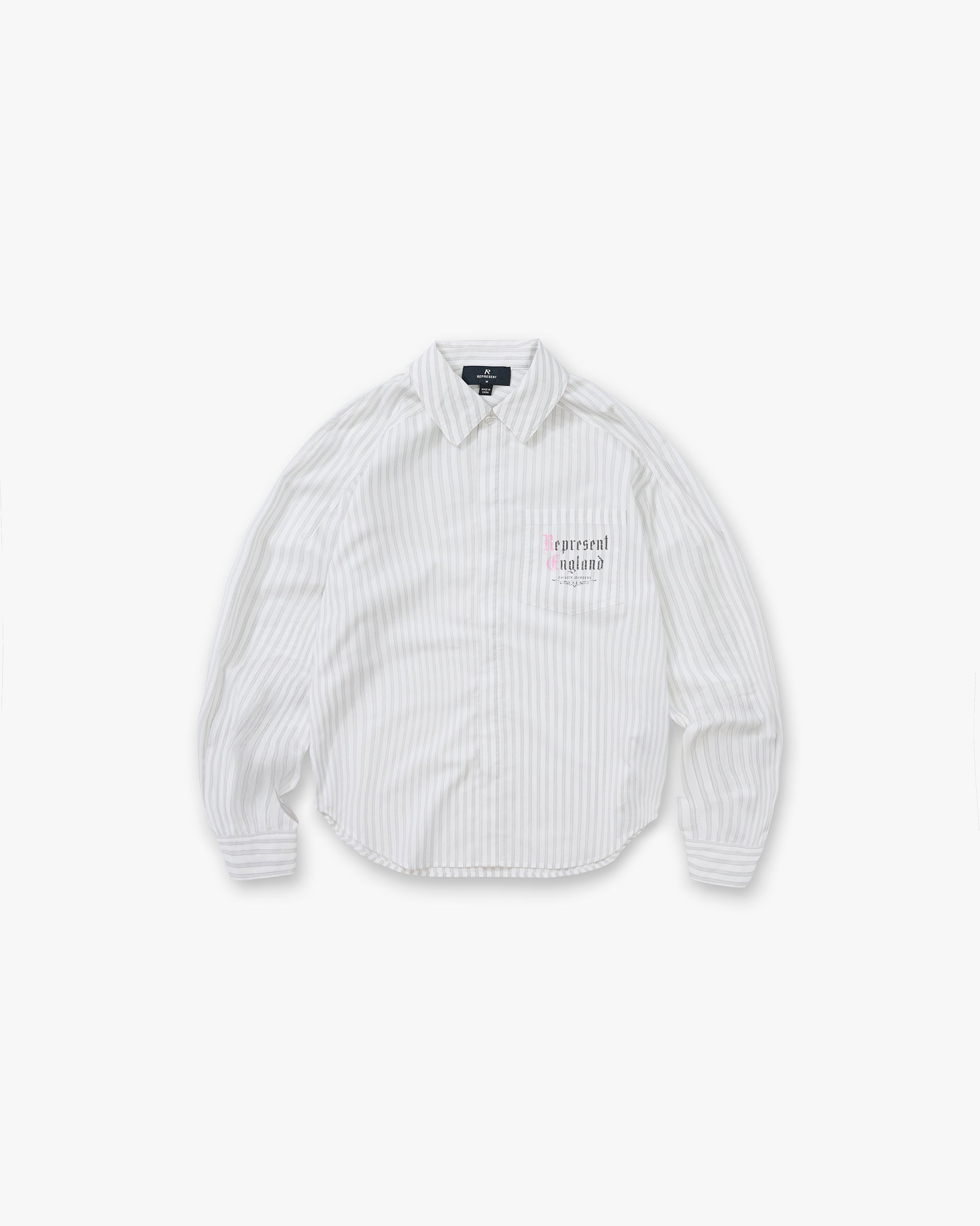 Pinstripe Shirt - Flat White