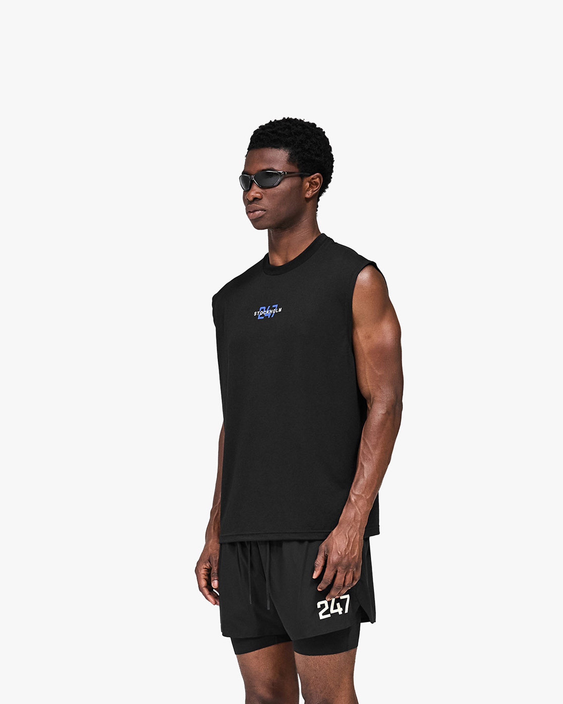 247 Stockholm Oversized Tank - Jet Black