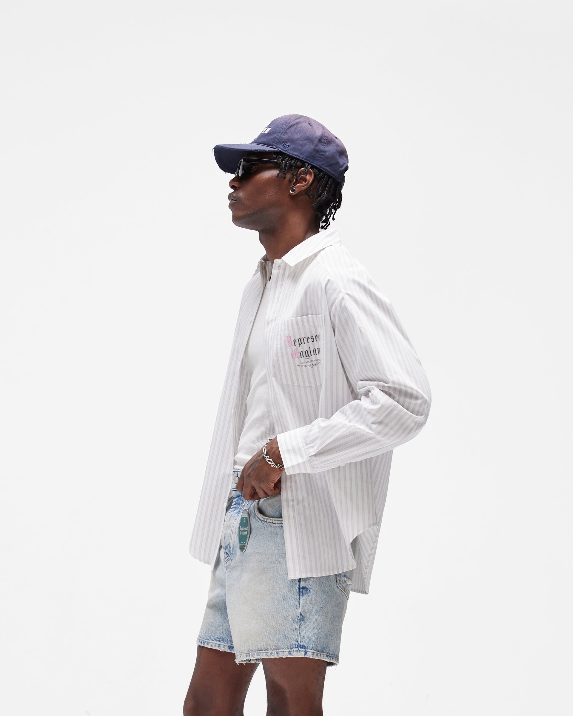 Pinstripe Shirt - Flat White