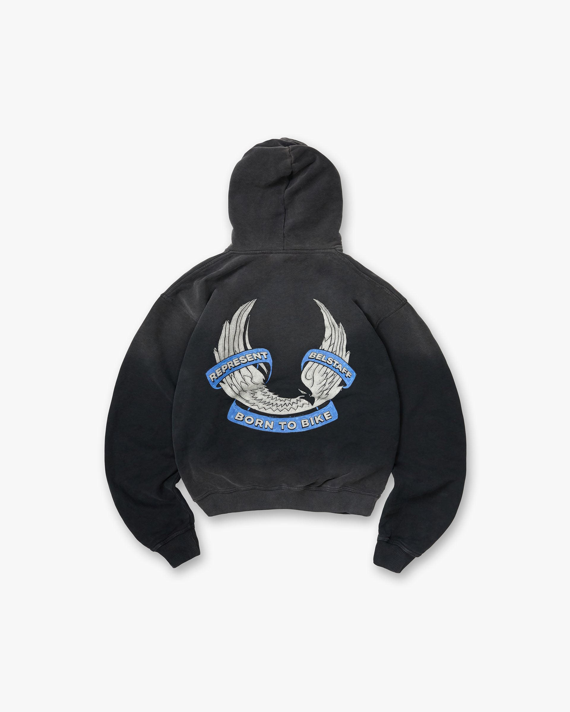 Represent X Belstaff Born To Bike Hoodie - Aged Black