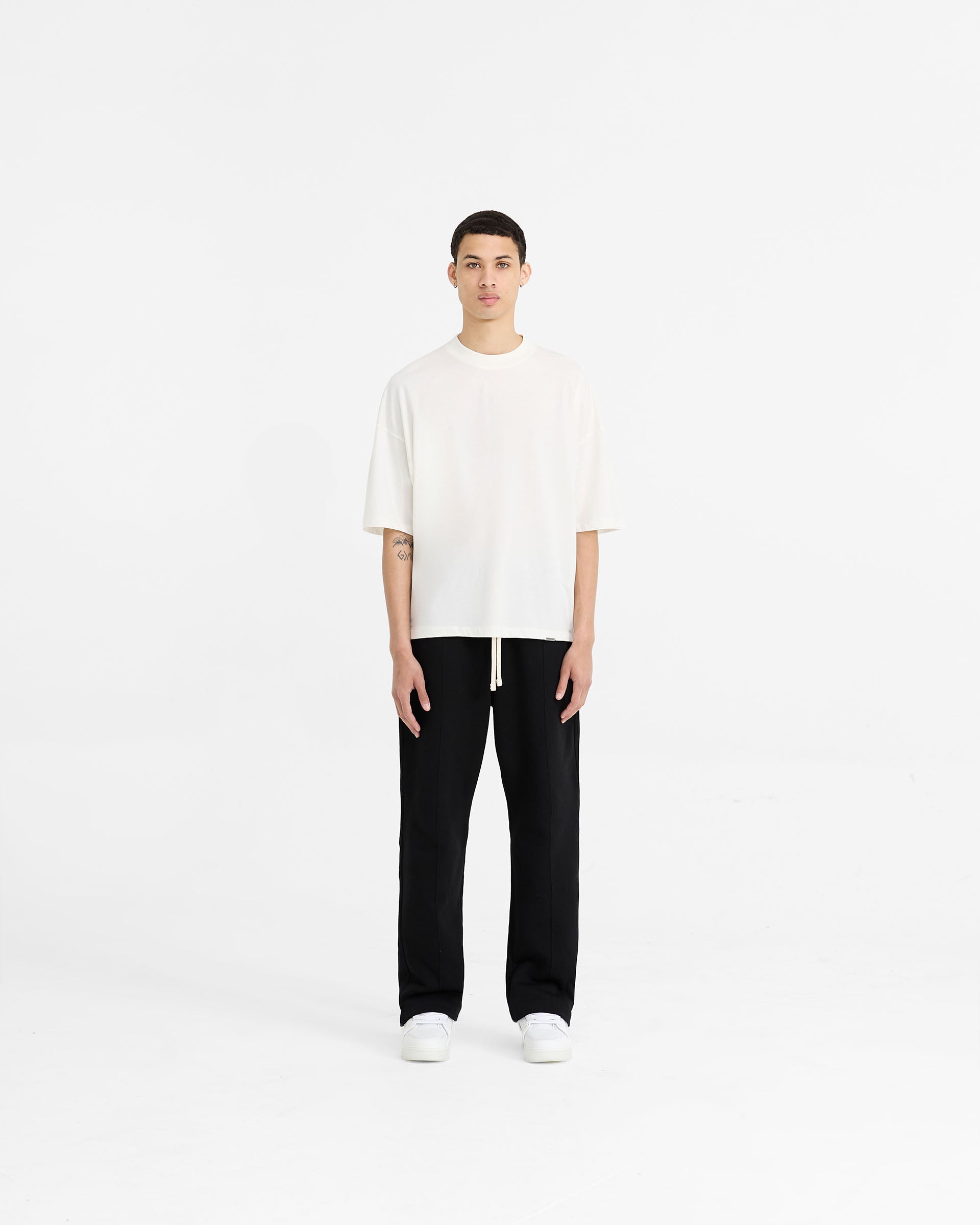 Initial Straight Leg Sweatpants - Jet Black