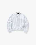 Long Sleeve Sheer Stripe Boxy Shirt