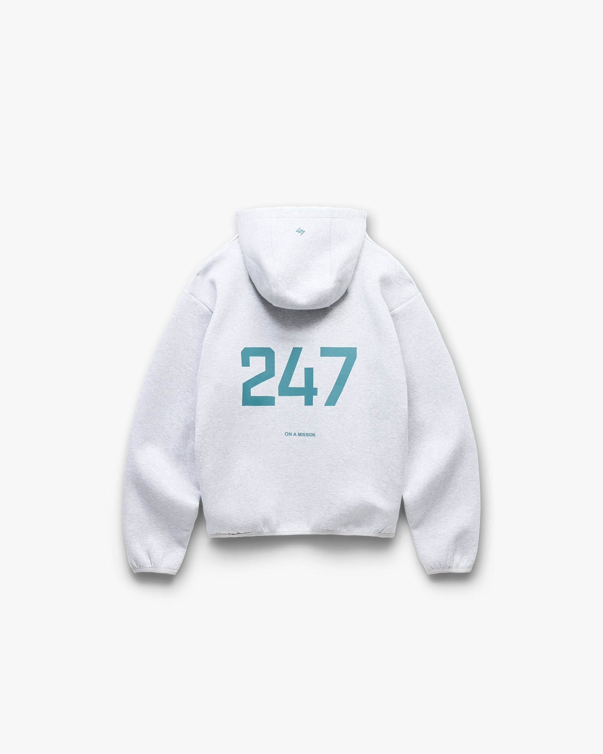247 Form Zip Hoodie - Grey Marl