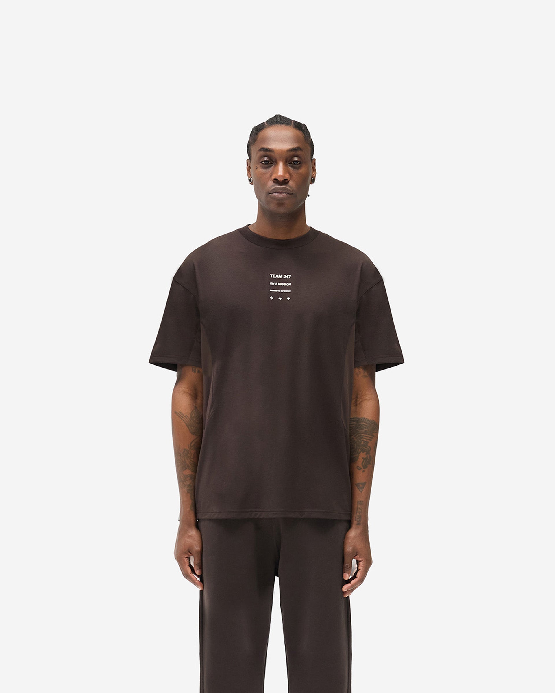 247 Uprising Oversized T-Shirt - Chocolate
