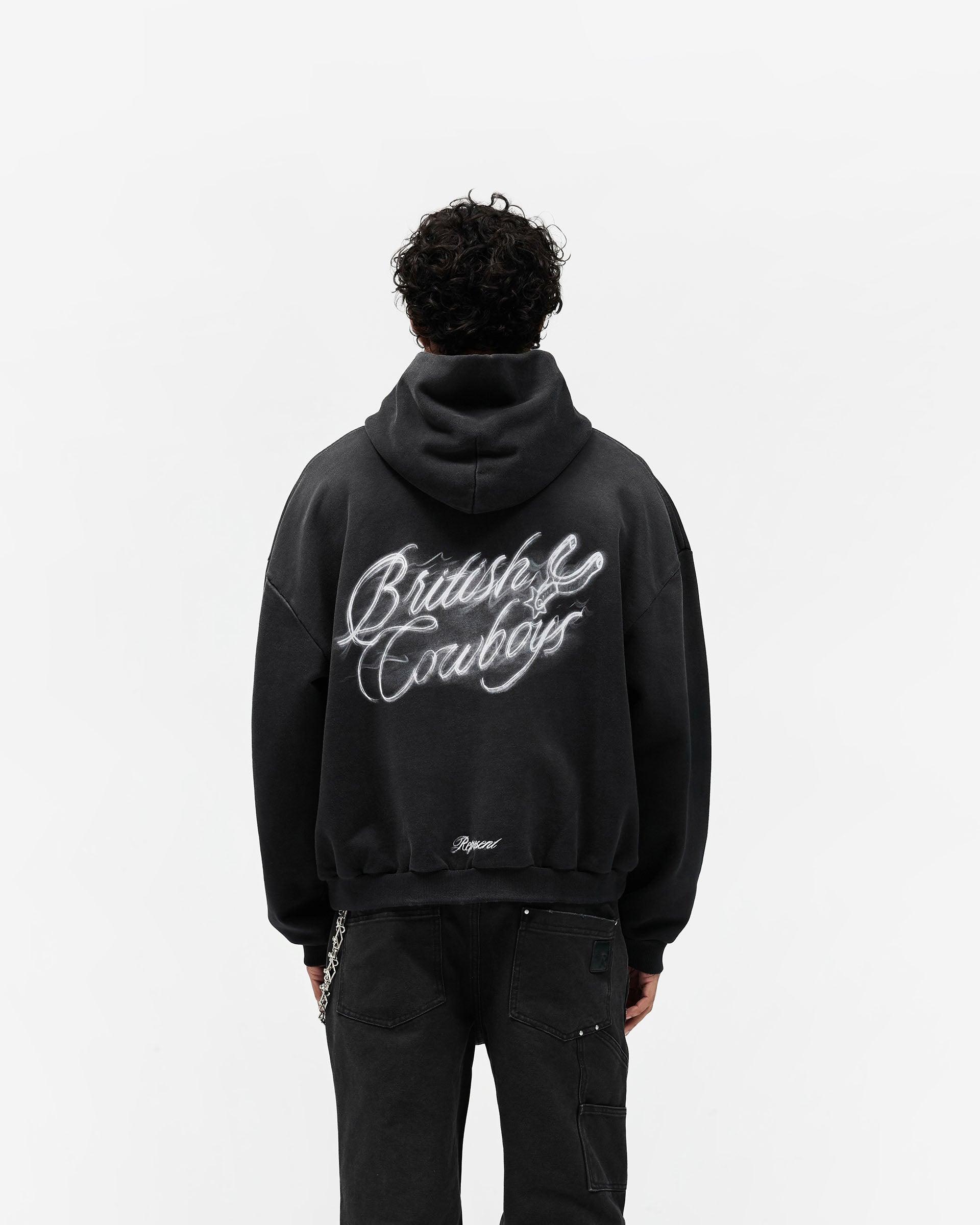 British Cowboys Hoodie - Stained Black