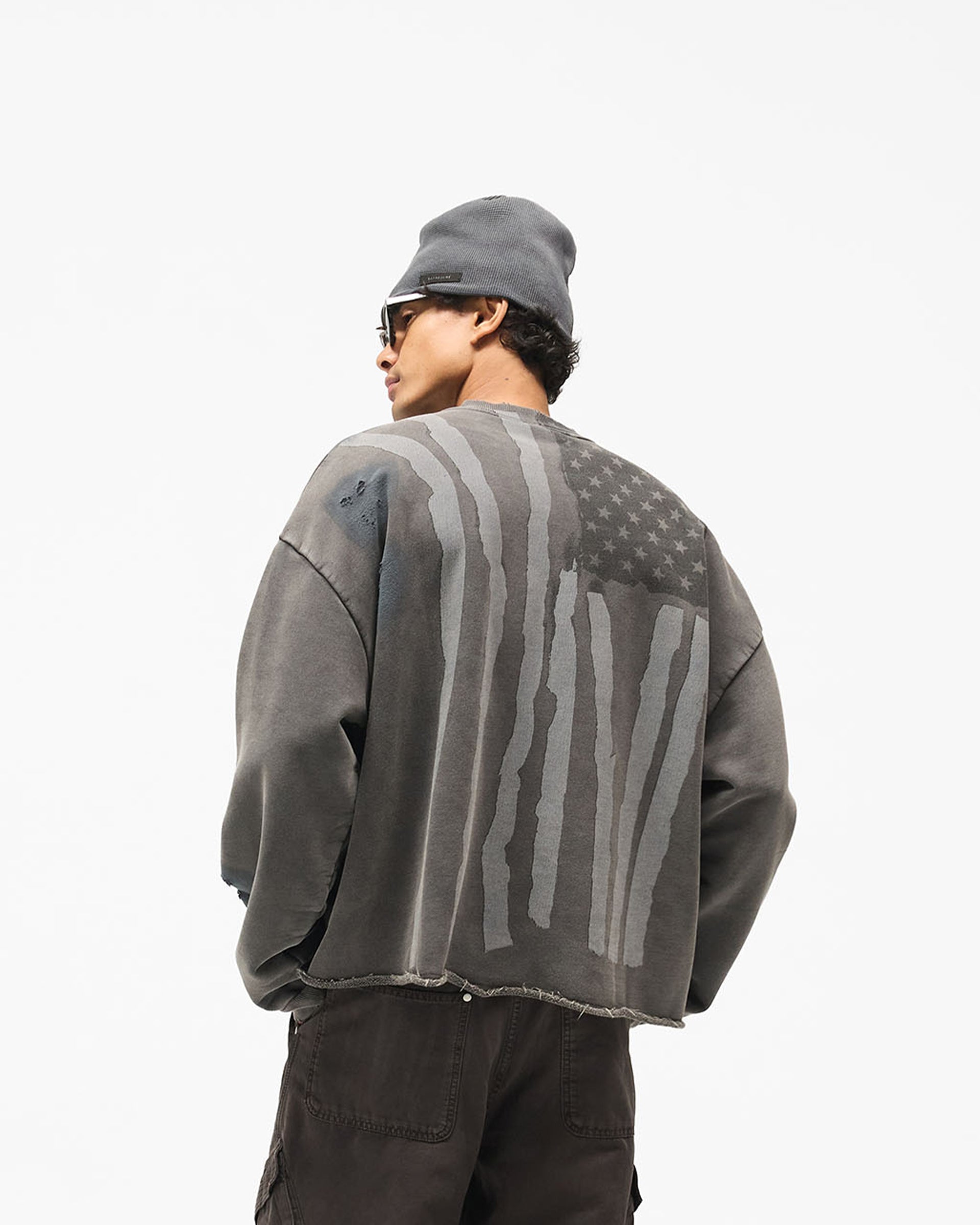 Flag Sweat - Vintage Black