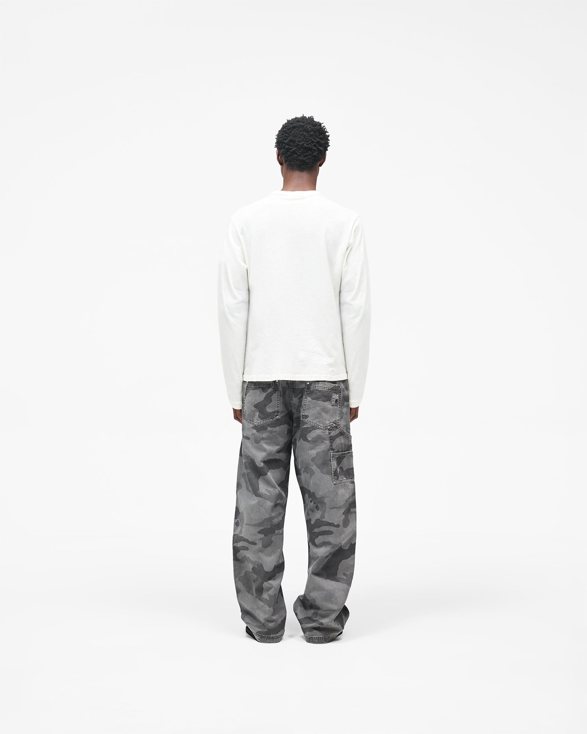 Heaton Camo Workwear Pant - Washed Grey Camo