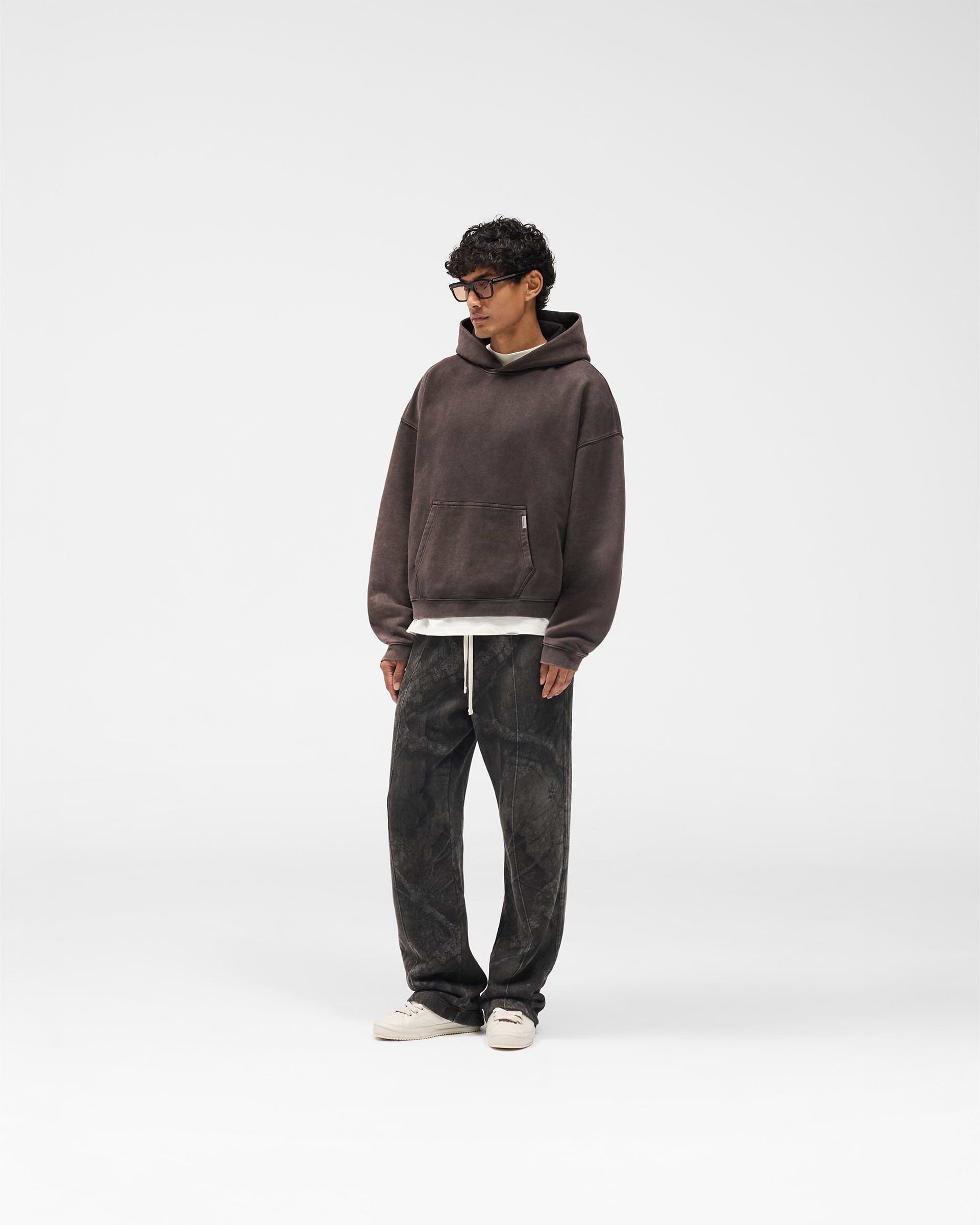 Initial Boxy Hoodie - Coffee