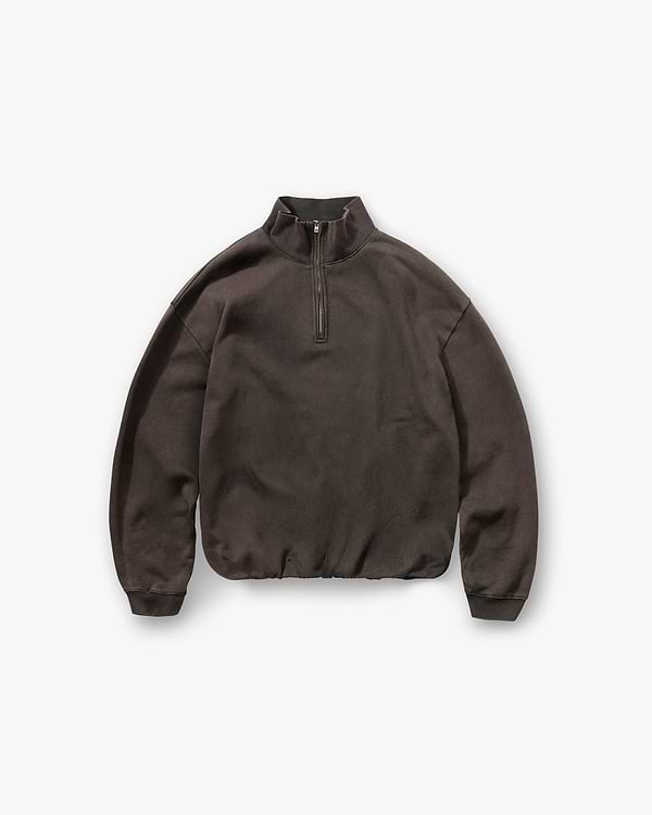 Initial Funnel Neck Quarter Zip Sweatshirt