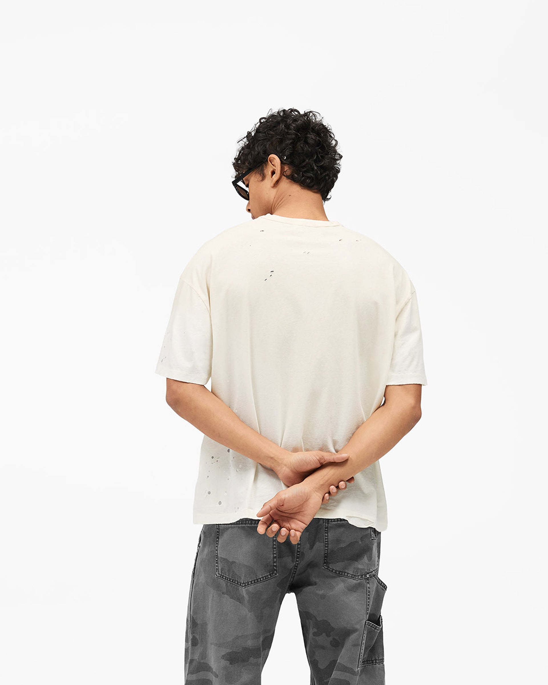 MH Paint Short Sleeve T-Shirt - Washed Ecru