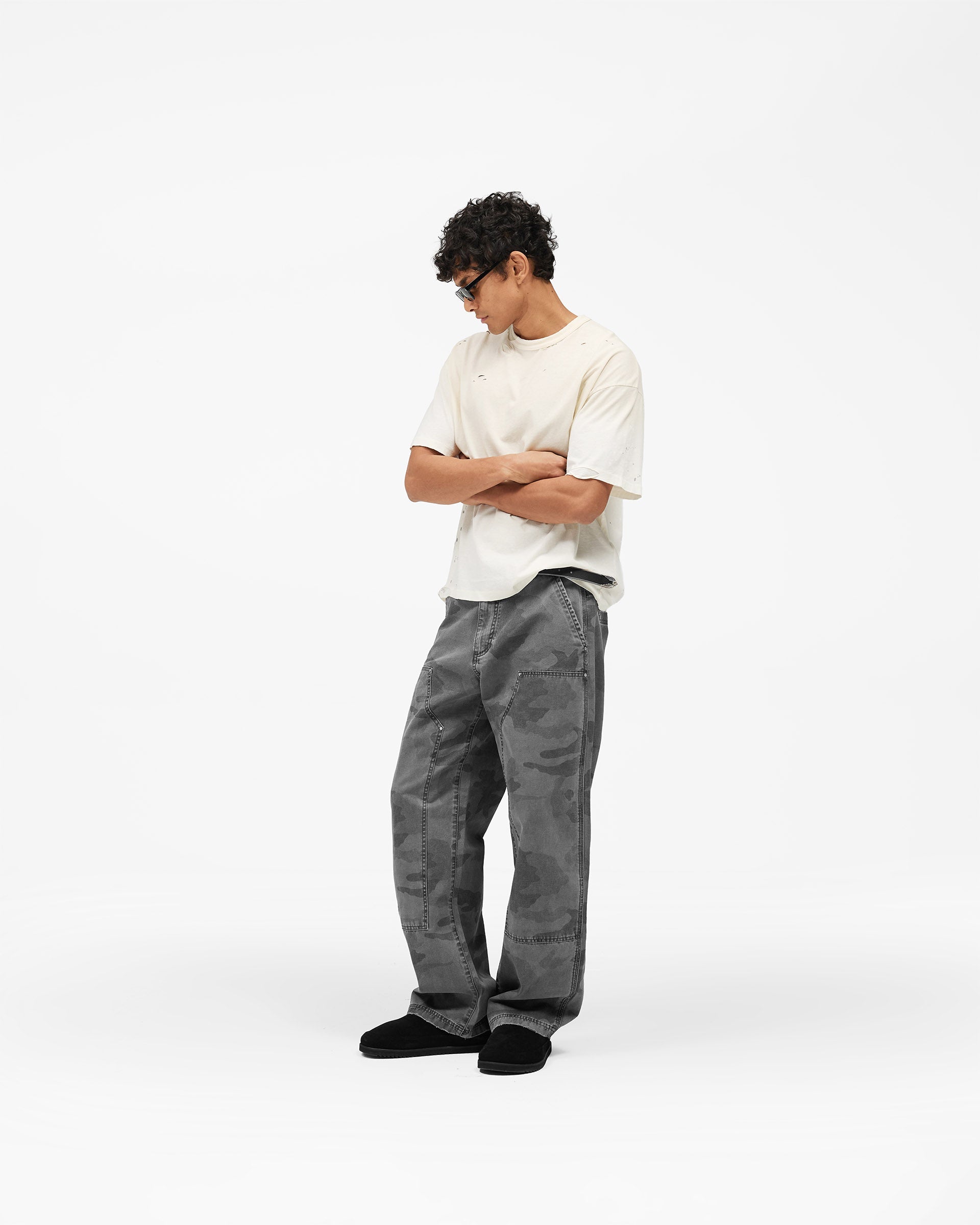 MH Paint Short Sleeve T-Shirt - Washed Ecru