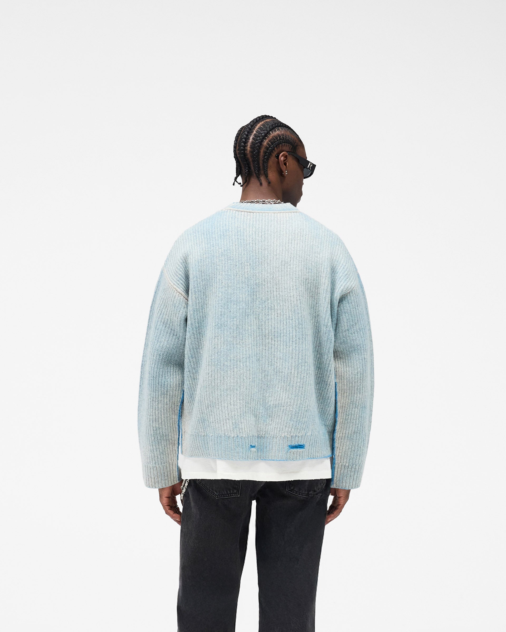 Reversible Fade Out Sweater - Cloud