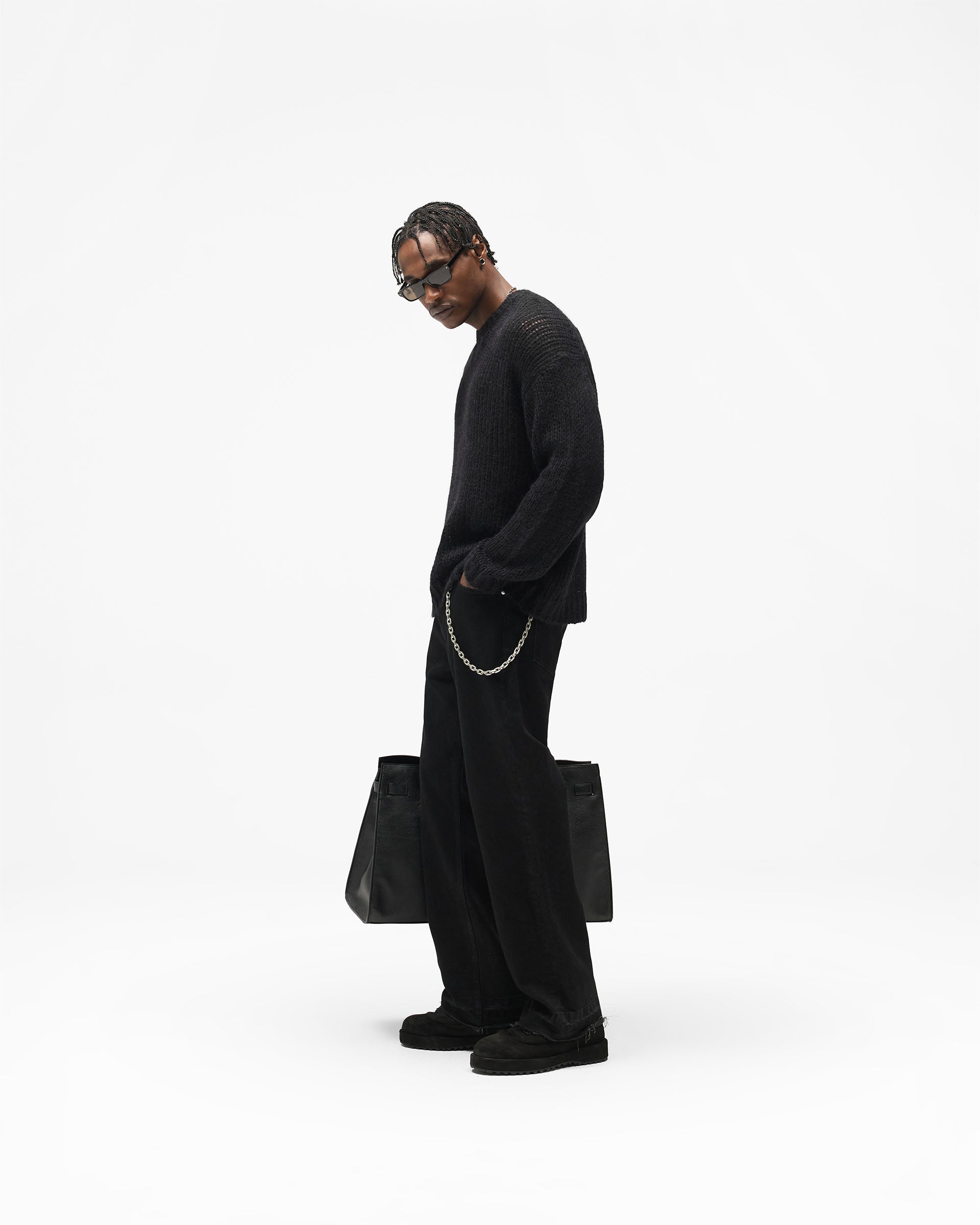 Reversible Fade Out Knit - Jet Black