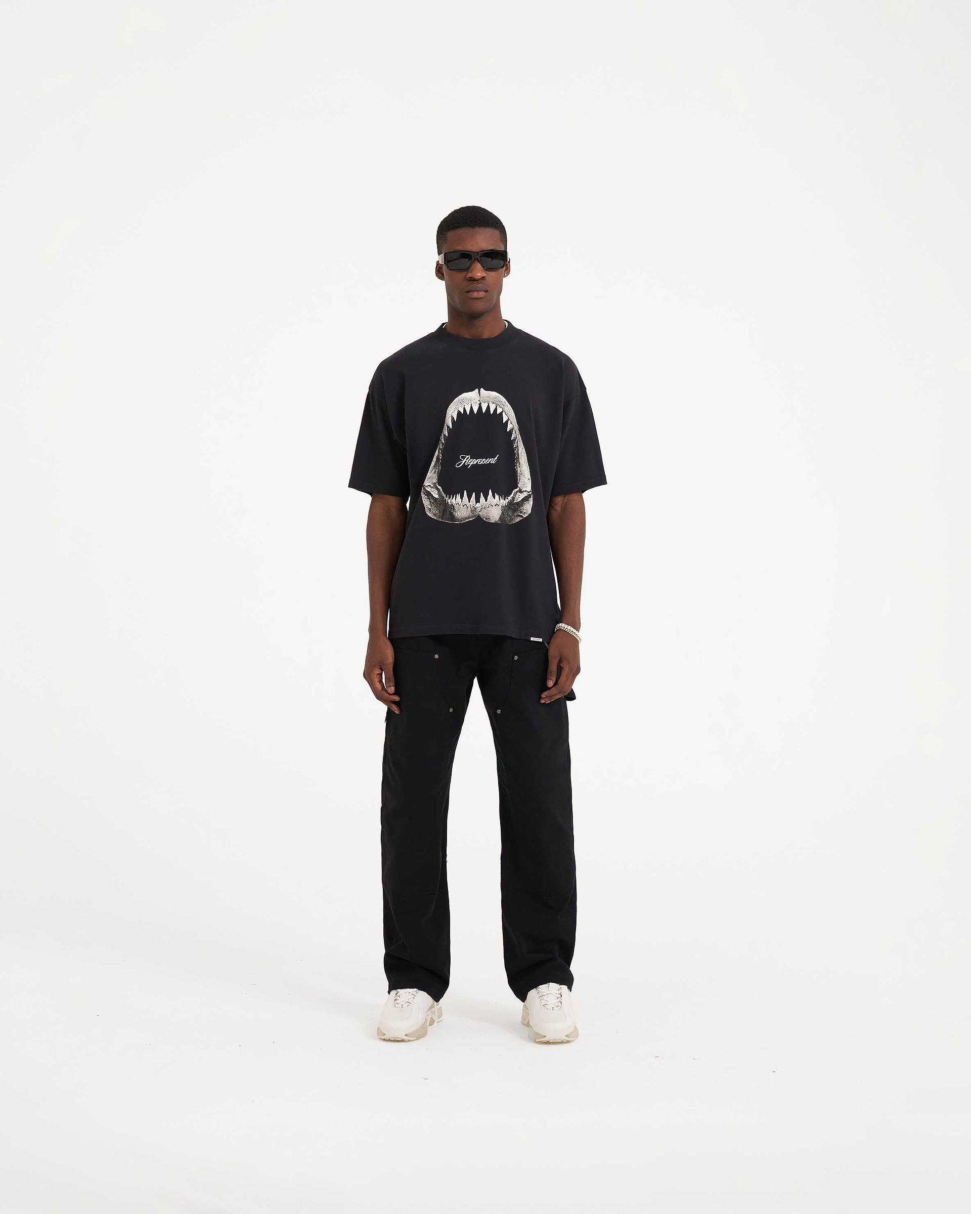 Shark Jaws T-Shirt - Off Black