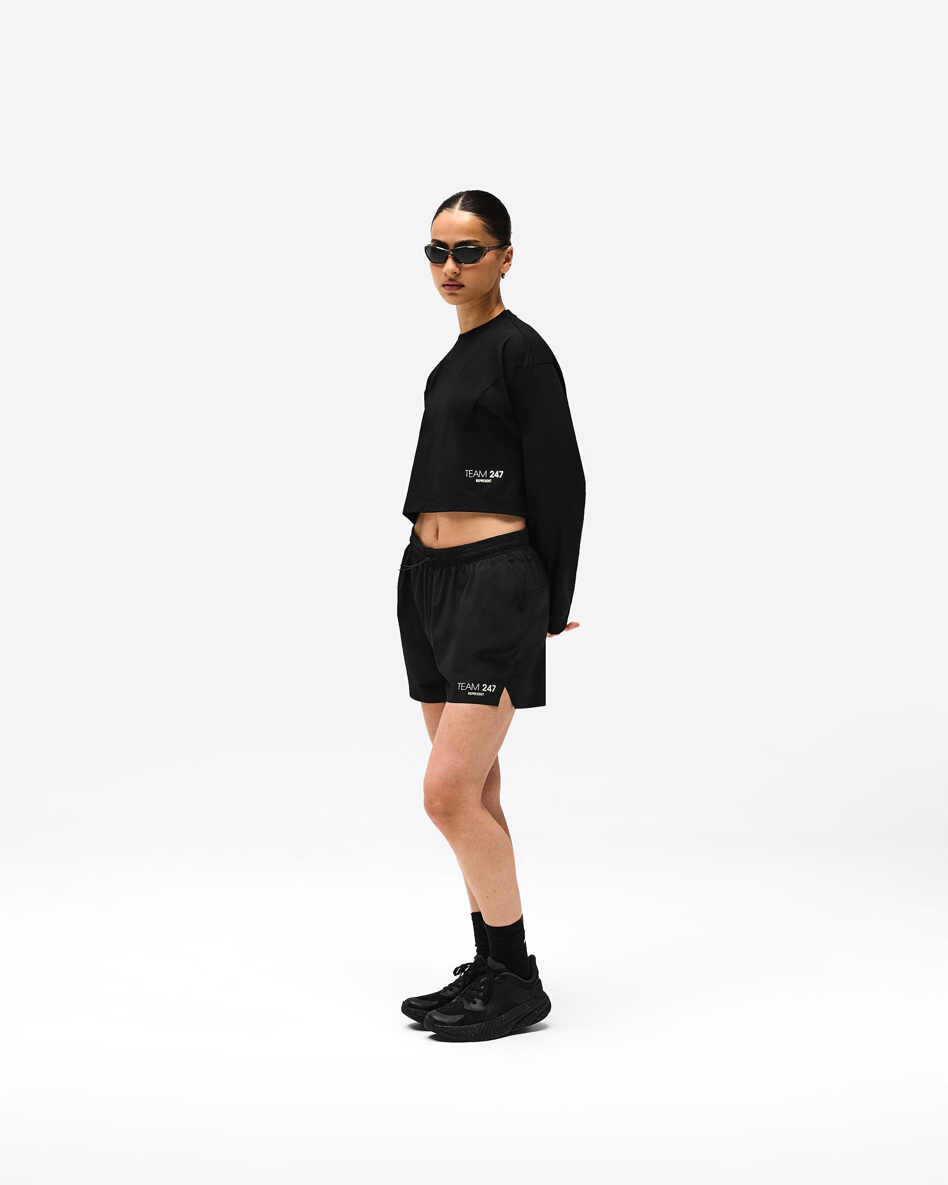 247 DNA Cropped Training T-Shirt - Black