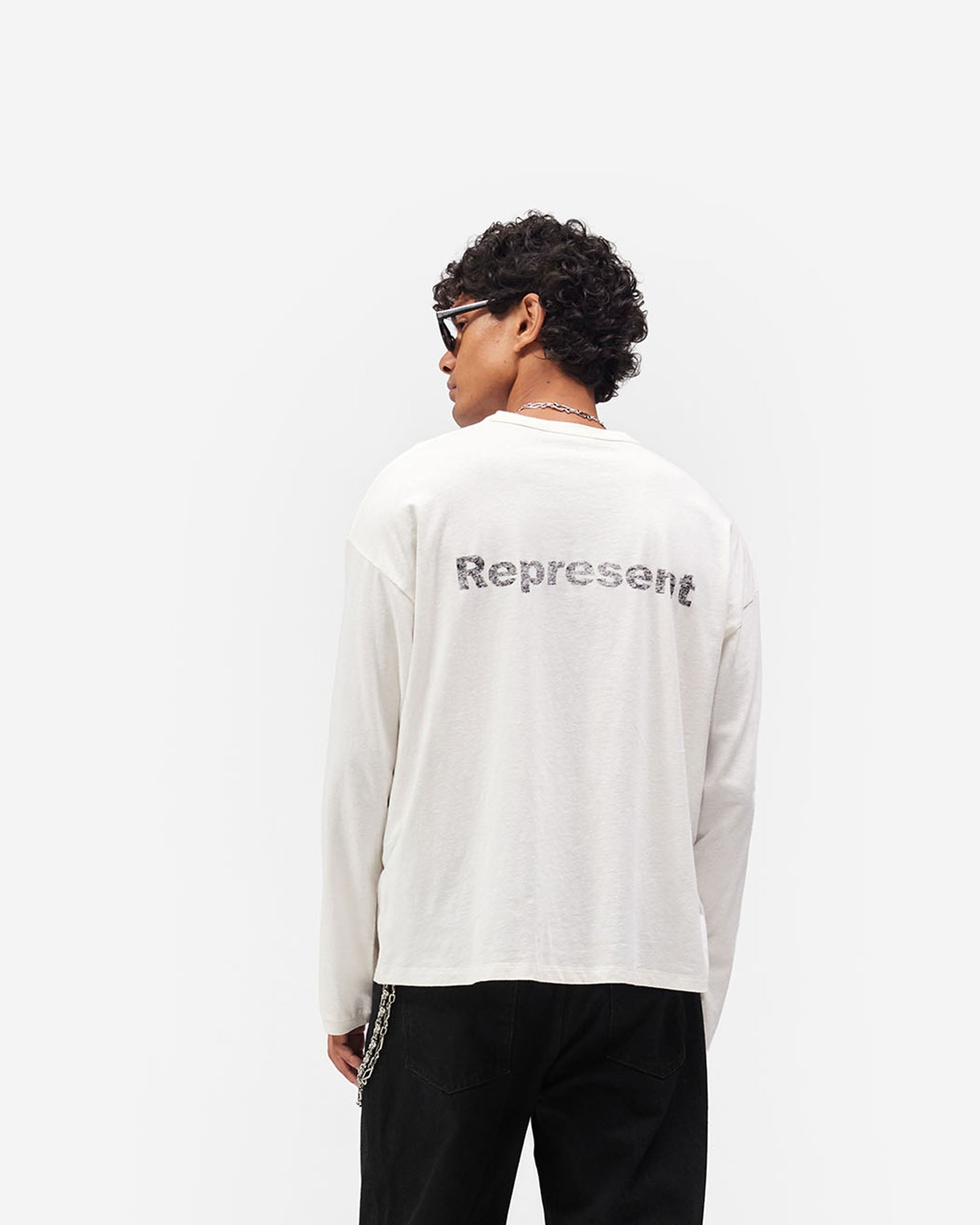 Lowercase Logo Long Sleeve T-Shirt - Flat White
