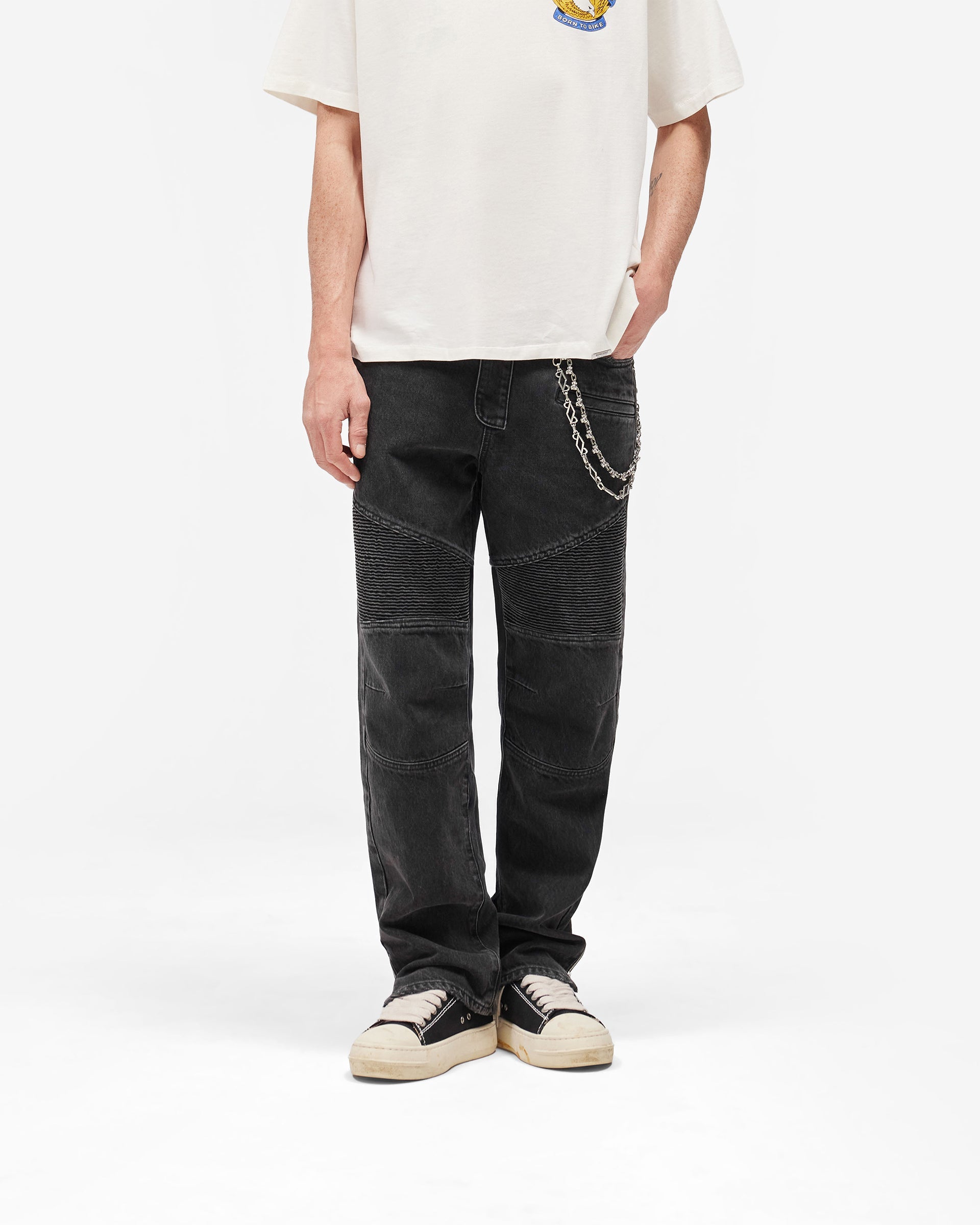Represent X Belstaff Biker Denim - Vintage Grey