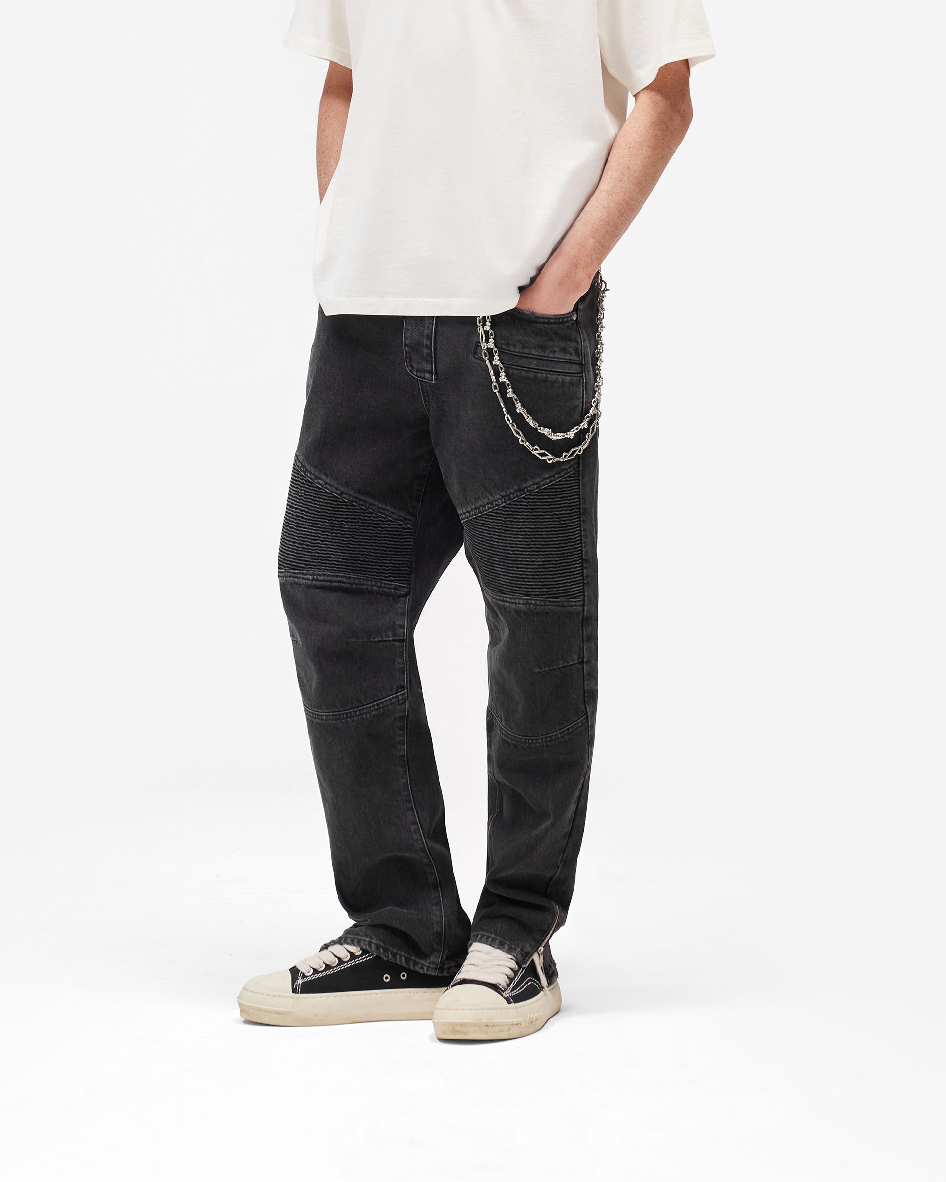 Represent X Belstaff Biker Denim - Vintage Grey