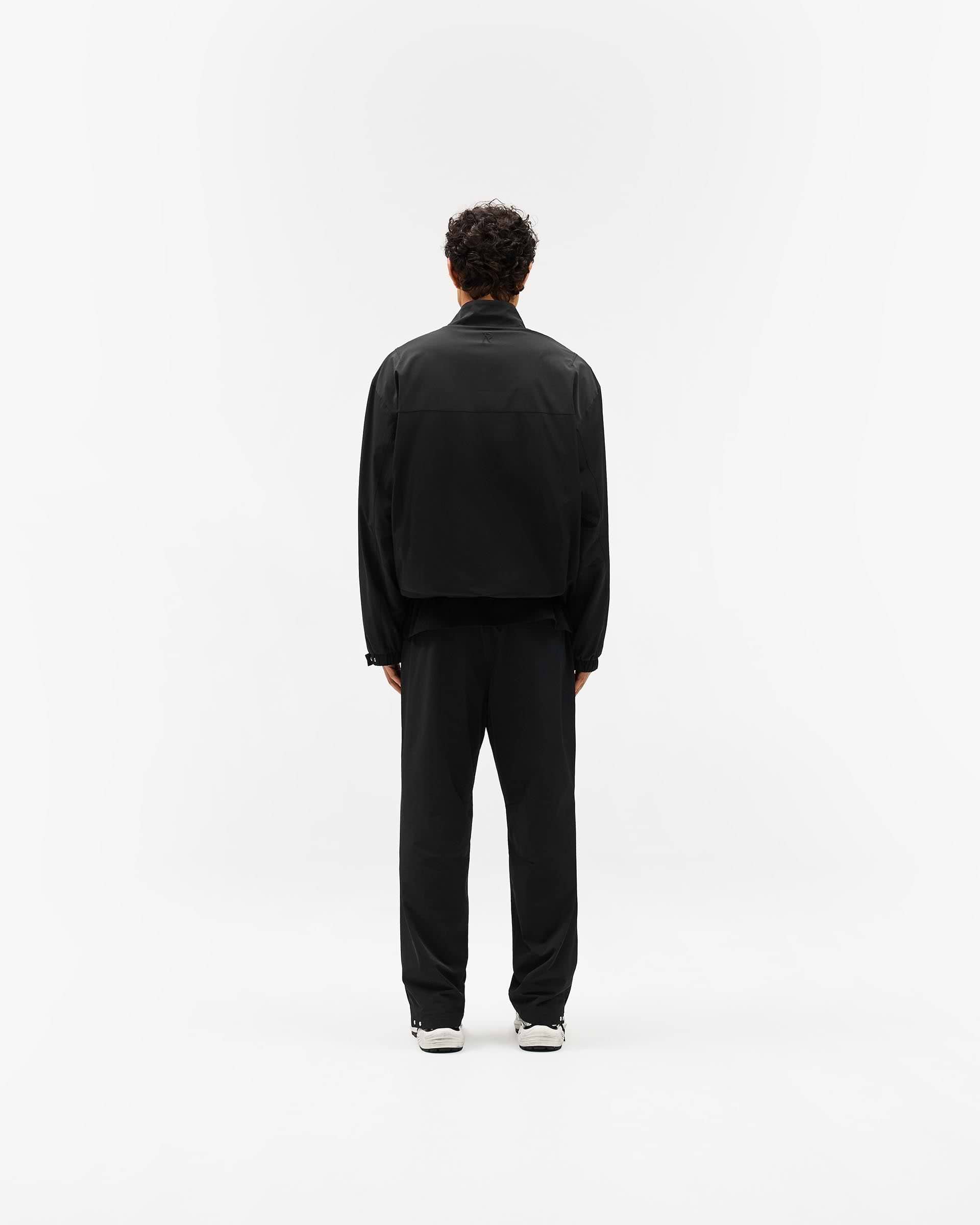 Initial Nylon Track Jacket - Black