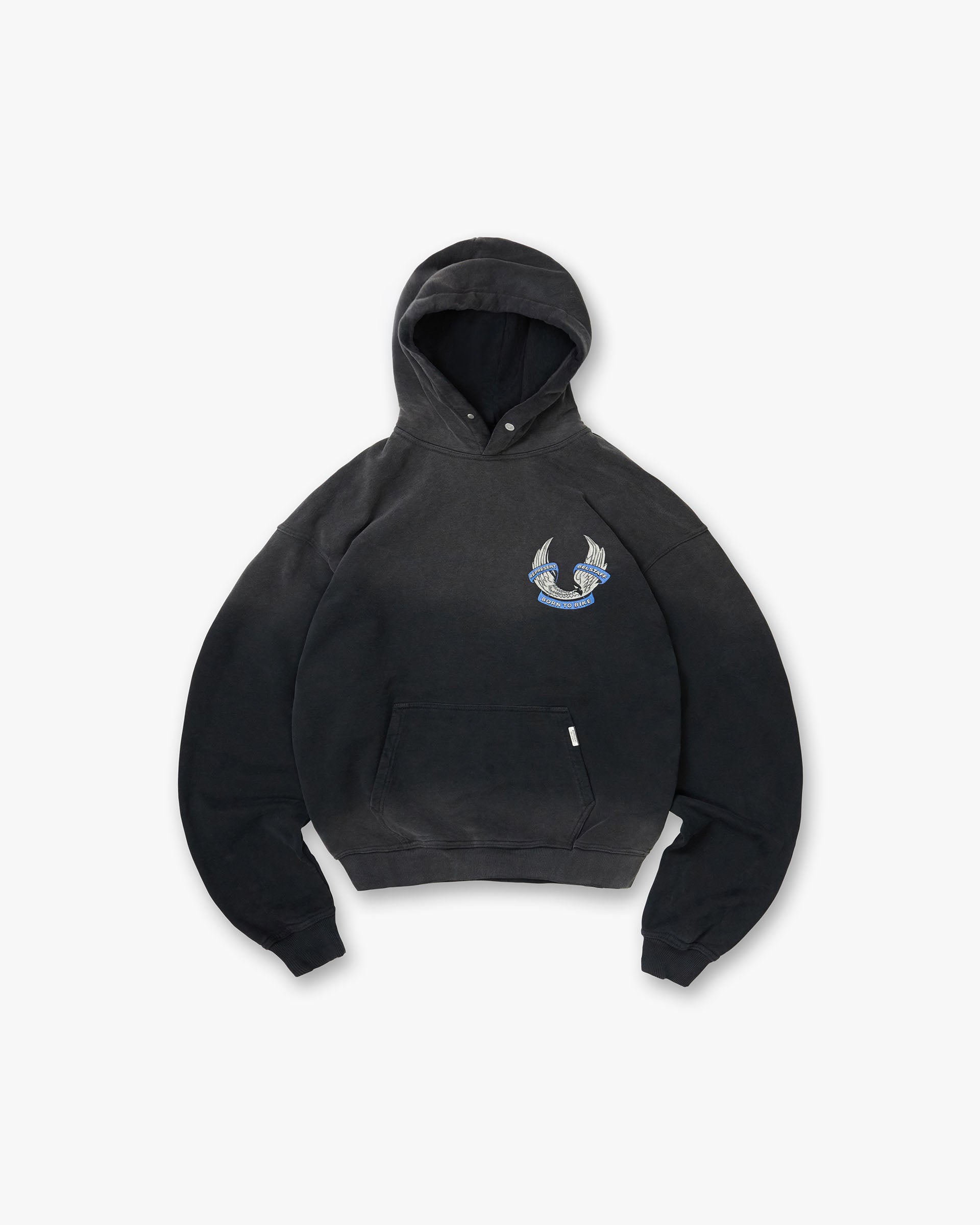Represent X Belstaff Born To Bike Hoodie - Aged Black