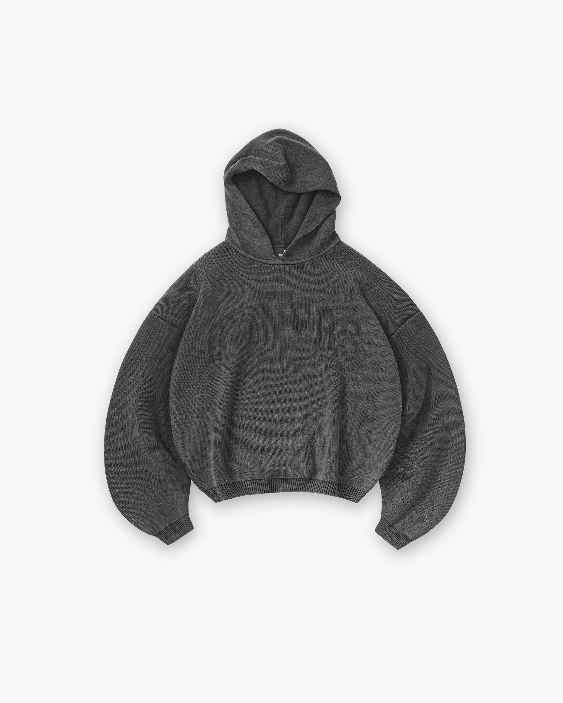 Represent Owners Club Knitted Hoodie - Weathered Black