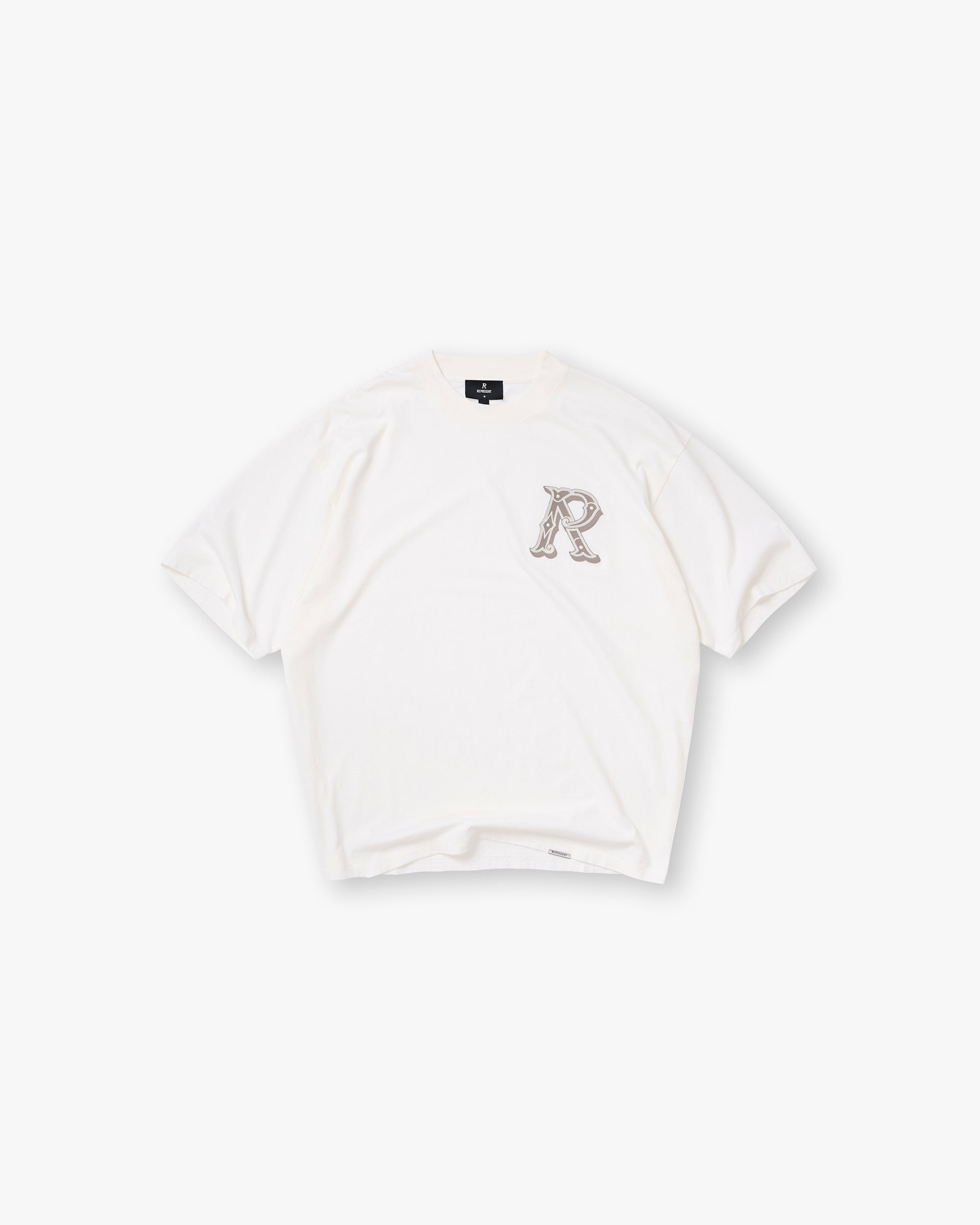 Western Initial T-Shirt - Flat White