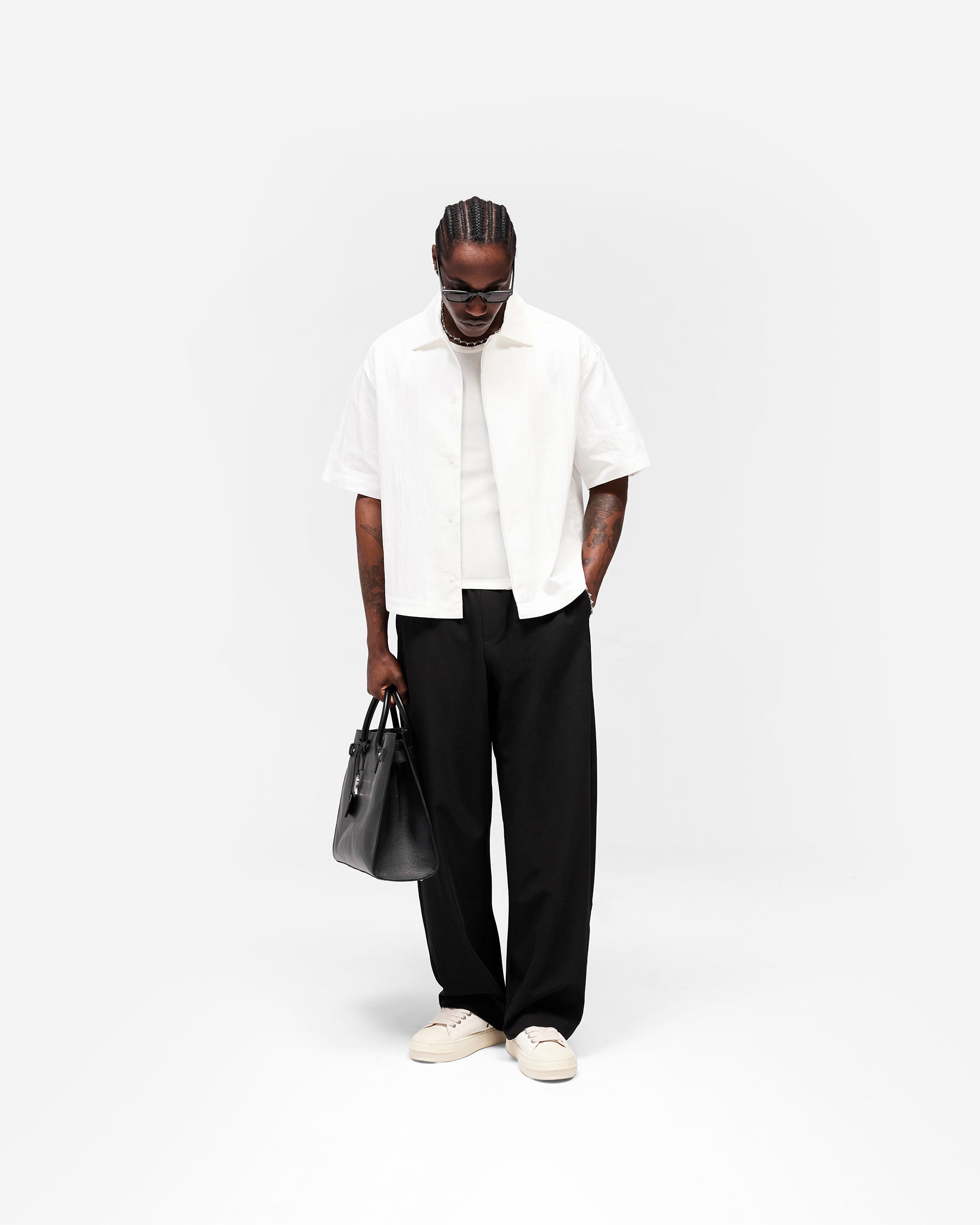Initial Short Sleeve Shirt - Flat White