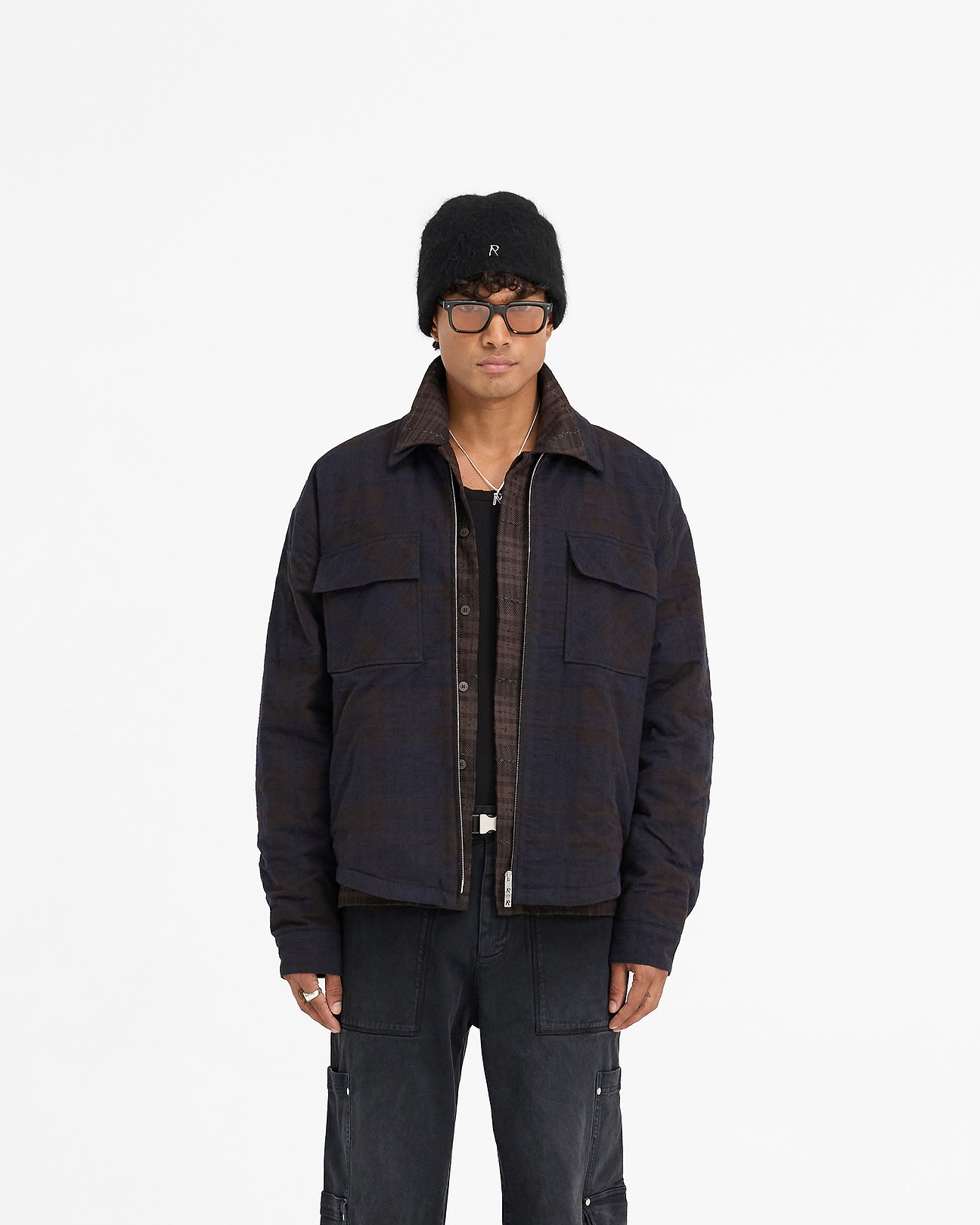 Midnight Navy Zip Overshirt | Jackets & Outwear | REPRESENT