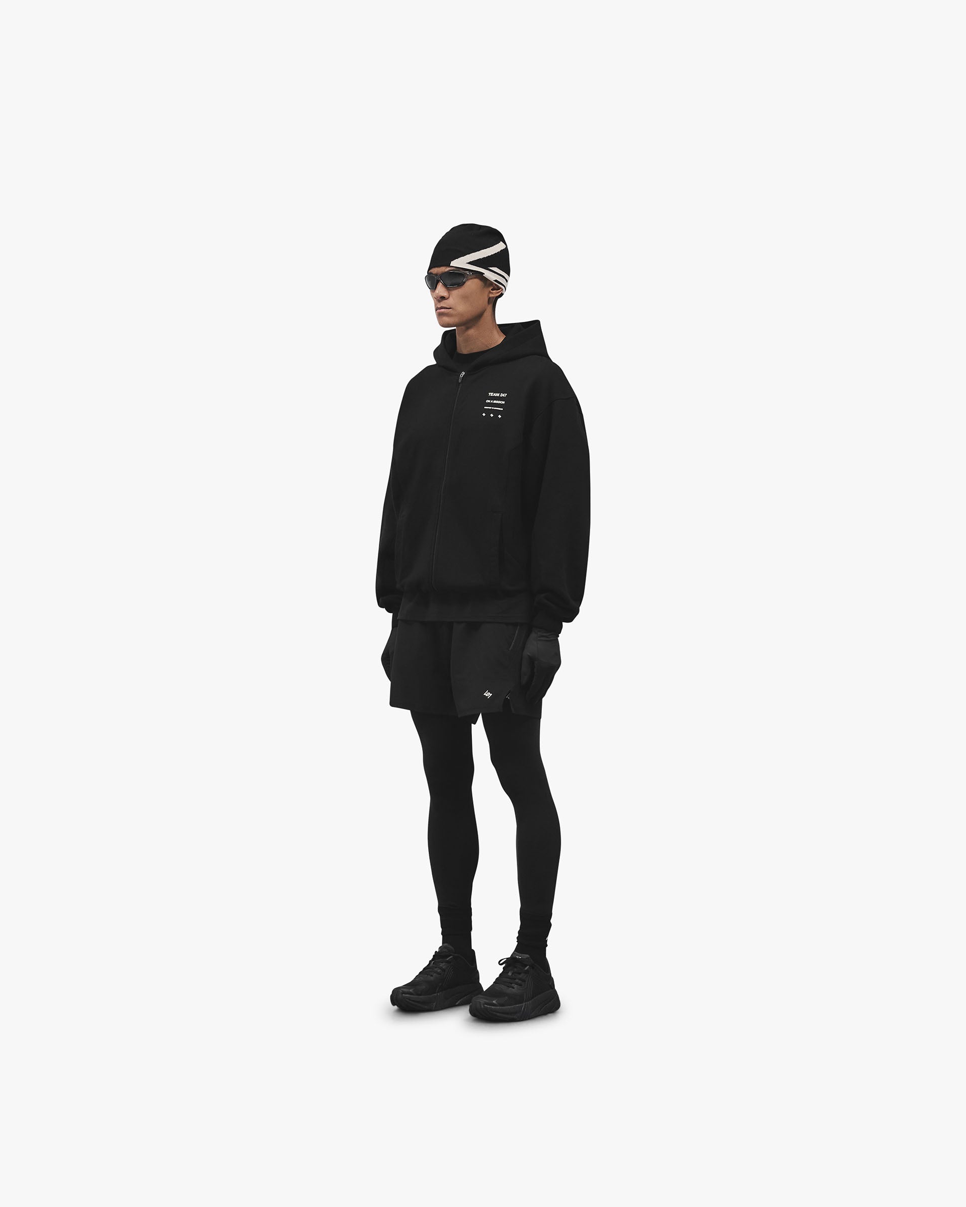 247 Uprising Zip Hoodie - Black