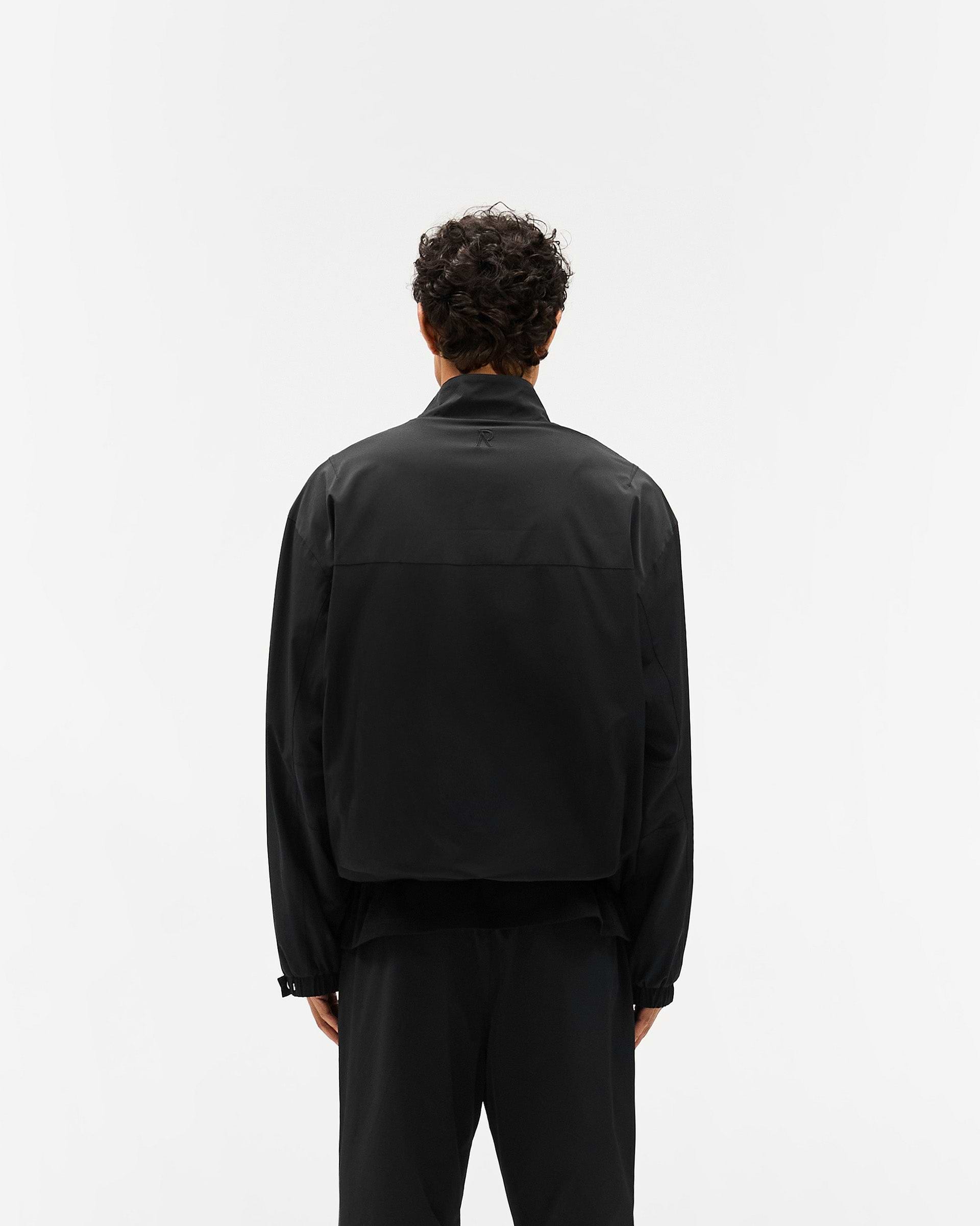 Initial Nylon Track Jacket - Black