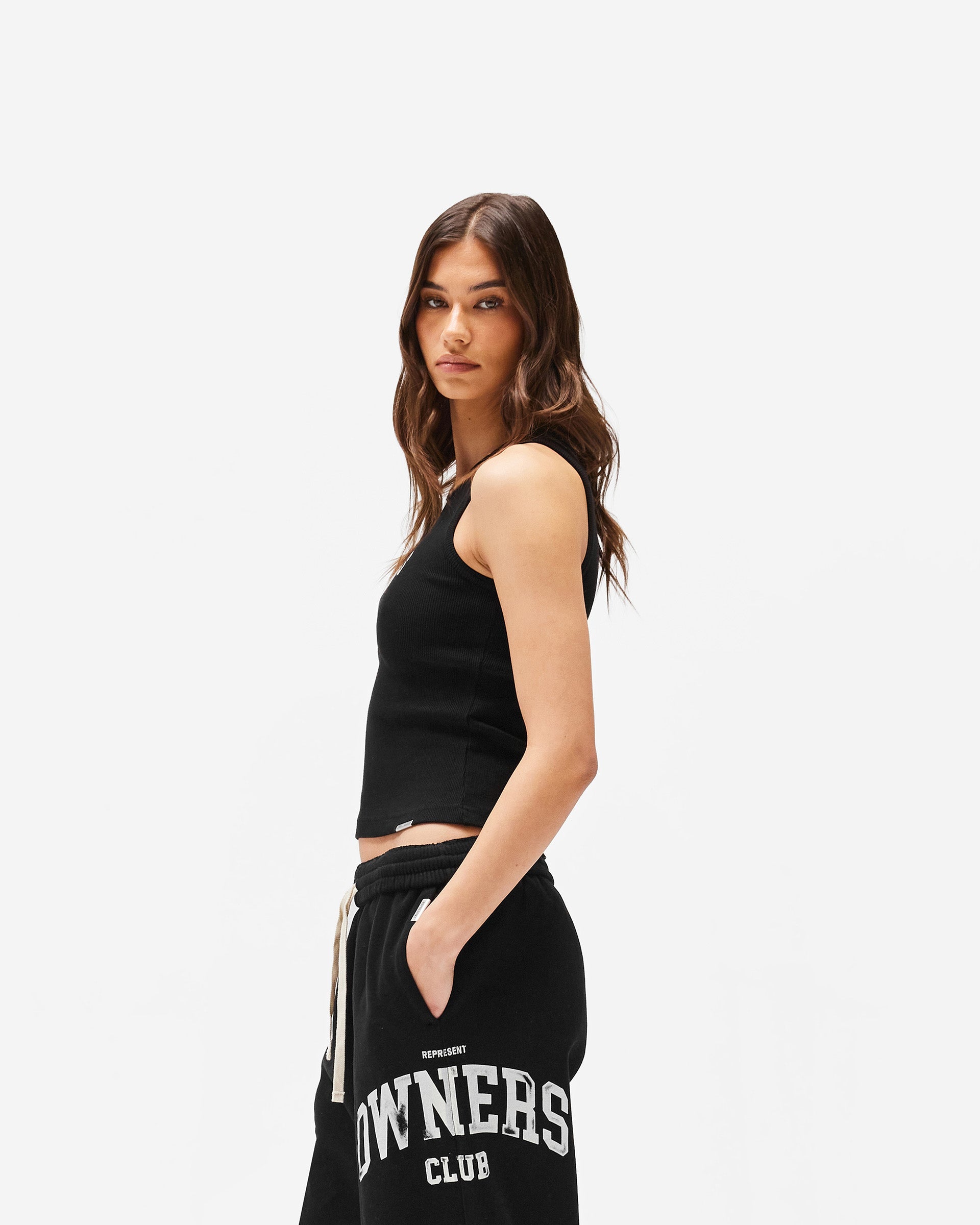 Represent Owners Club Rib Vest - Jet Black