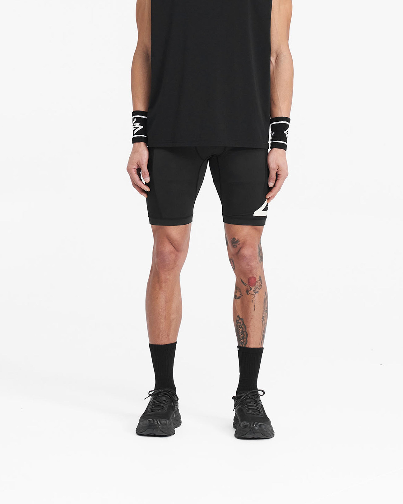 Black Running Half Tights | 247 | REPRESENT