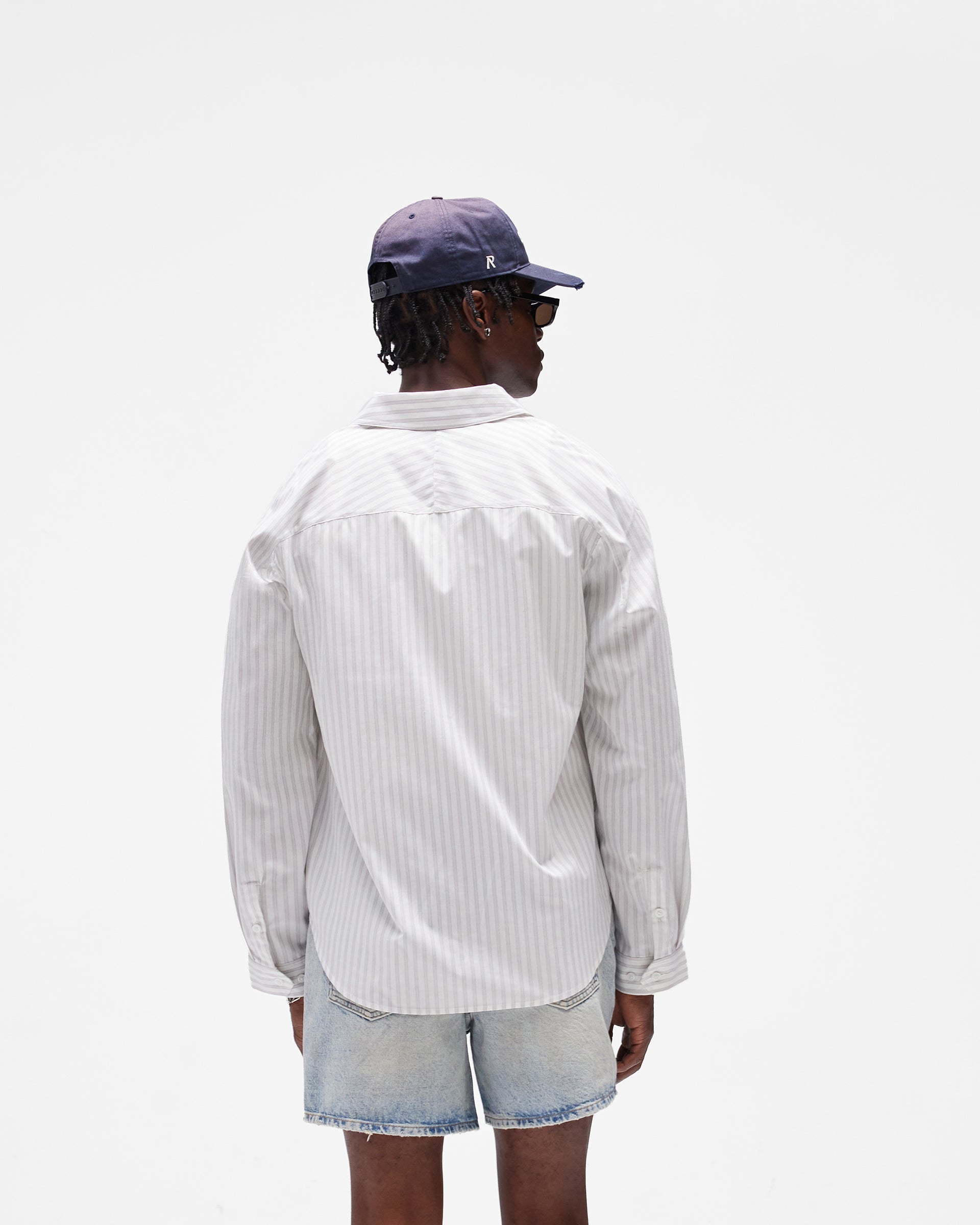 Pinstripe Shirt - Flat White