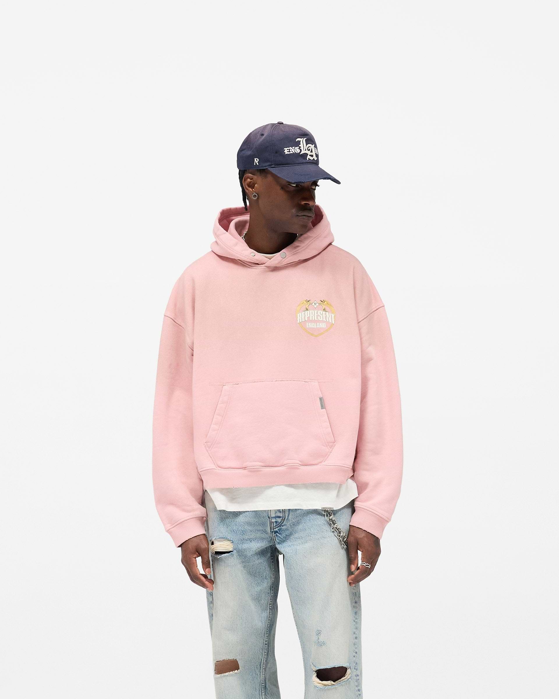 Represent Angel Border Hoodie - Quartz