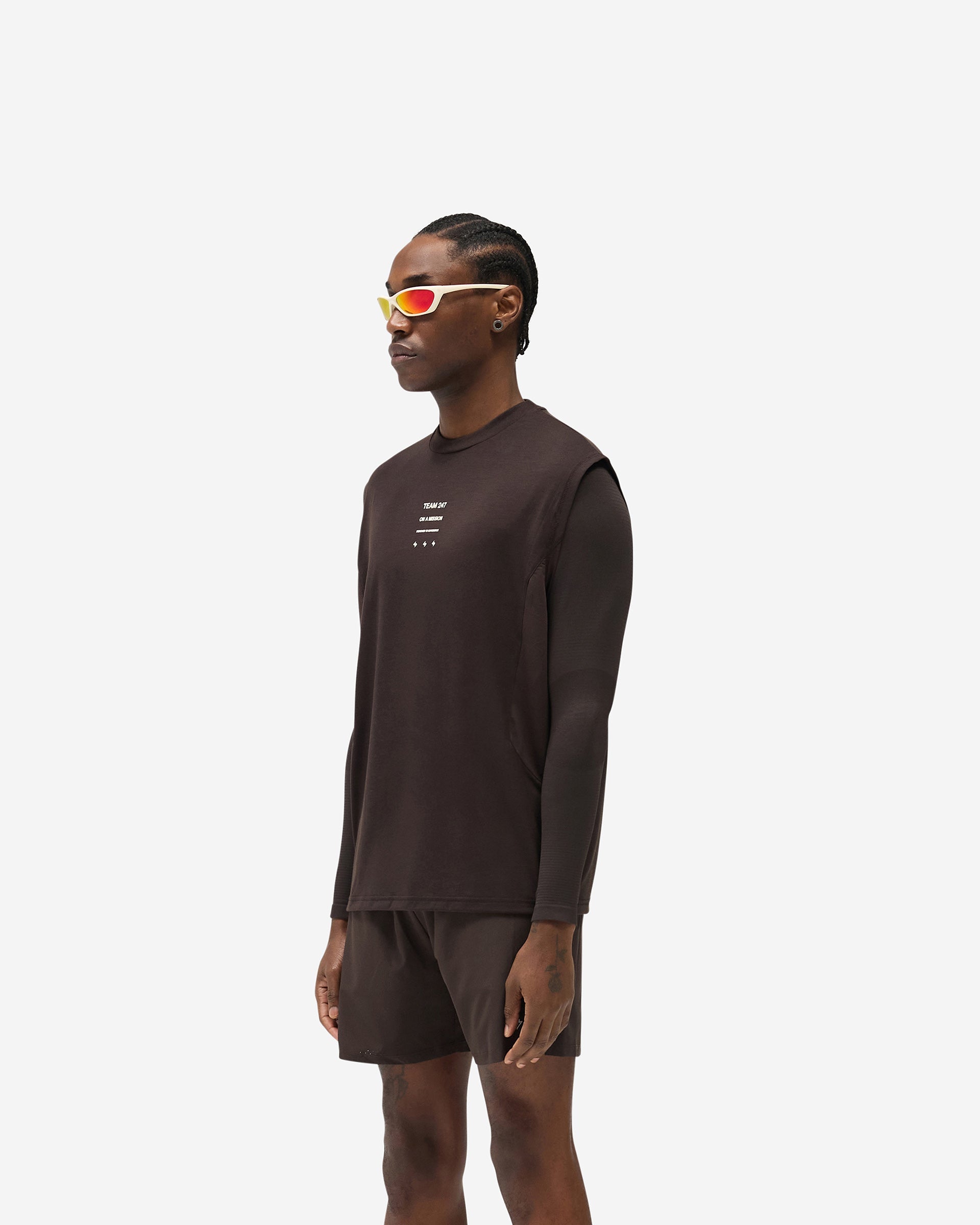247 Uprising Oversized Tank - Chocolate