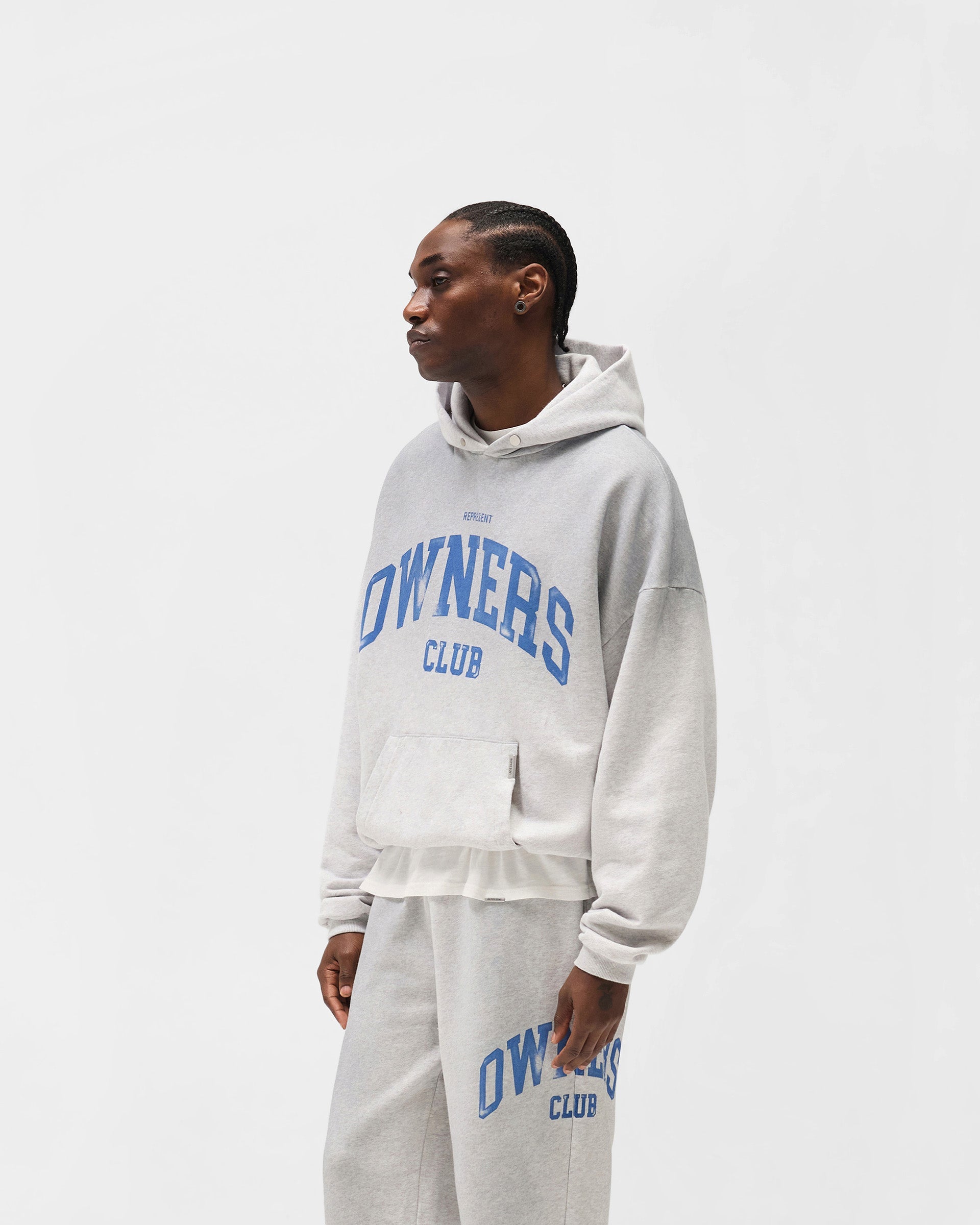 Represent Owners Club Hoodie - Sprayed Ice Grey Marl