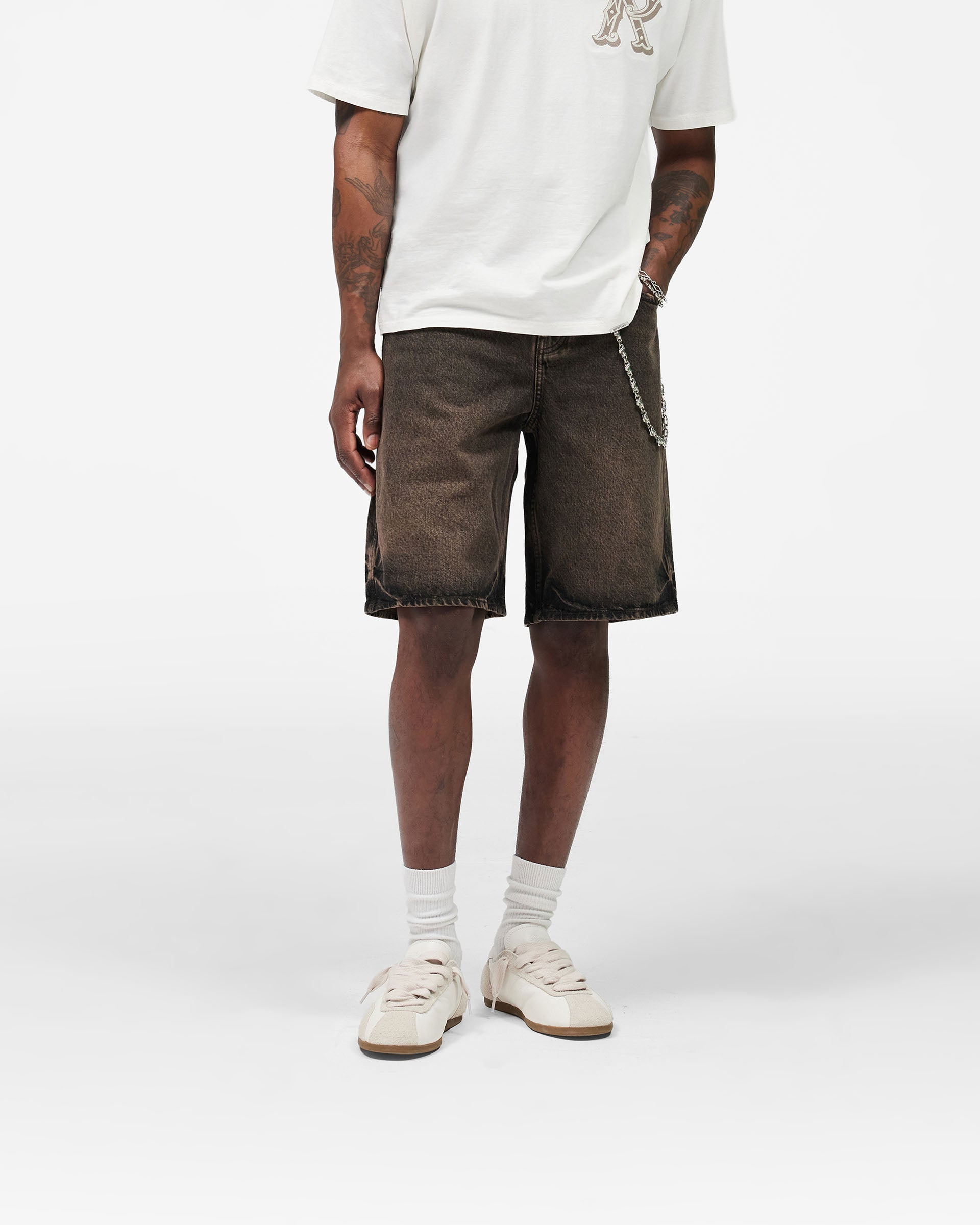 Denim Short - Bark