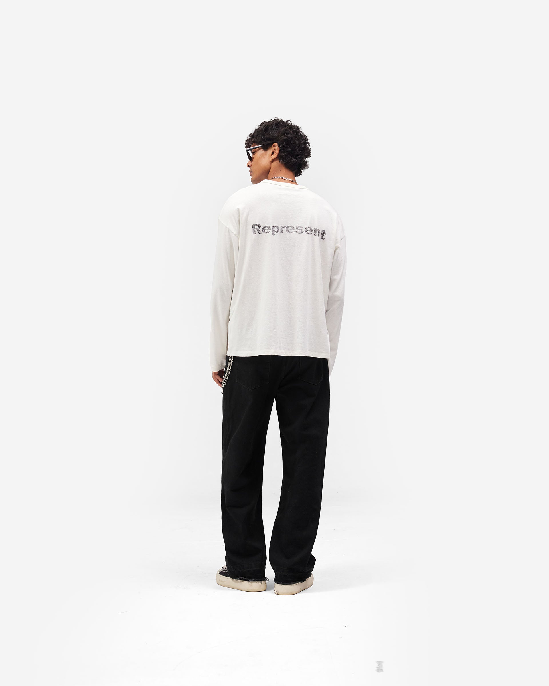 Lowercase Logo Long Sleeve T-Shirt - Flat White