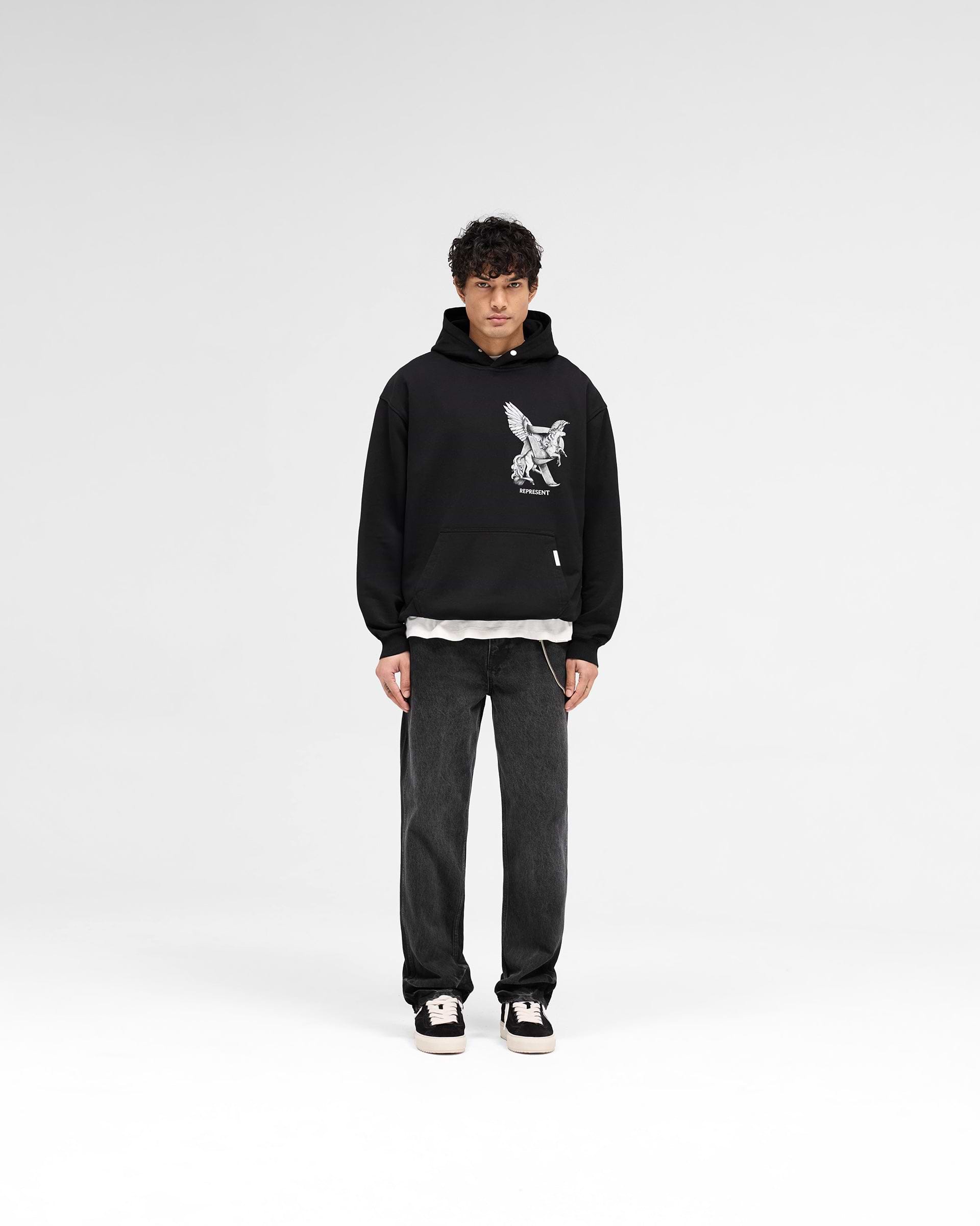 Elegance In Motion Hoodie - Jet Black